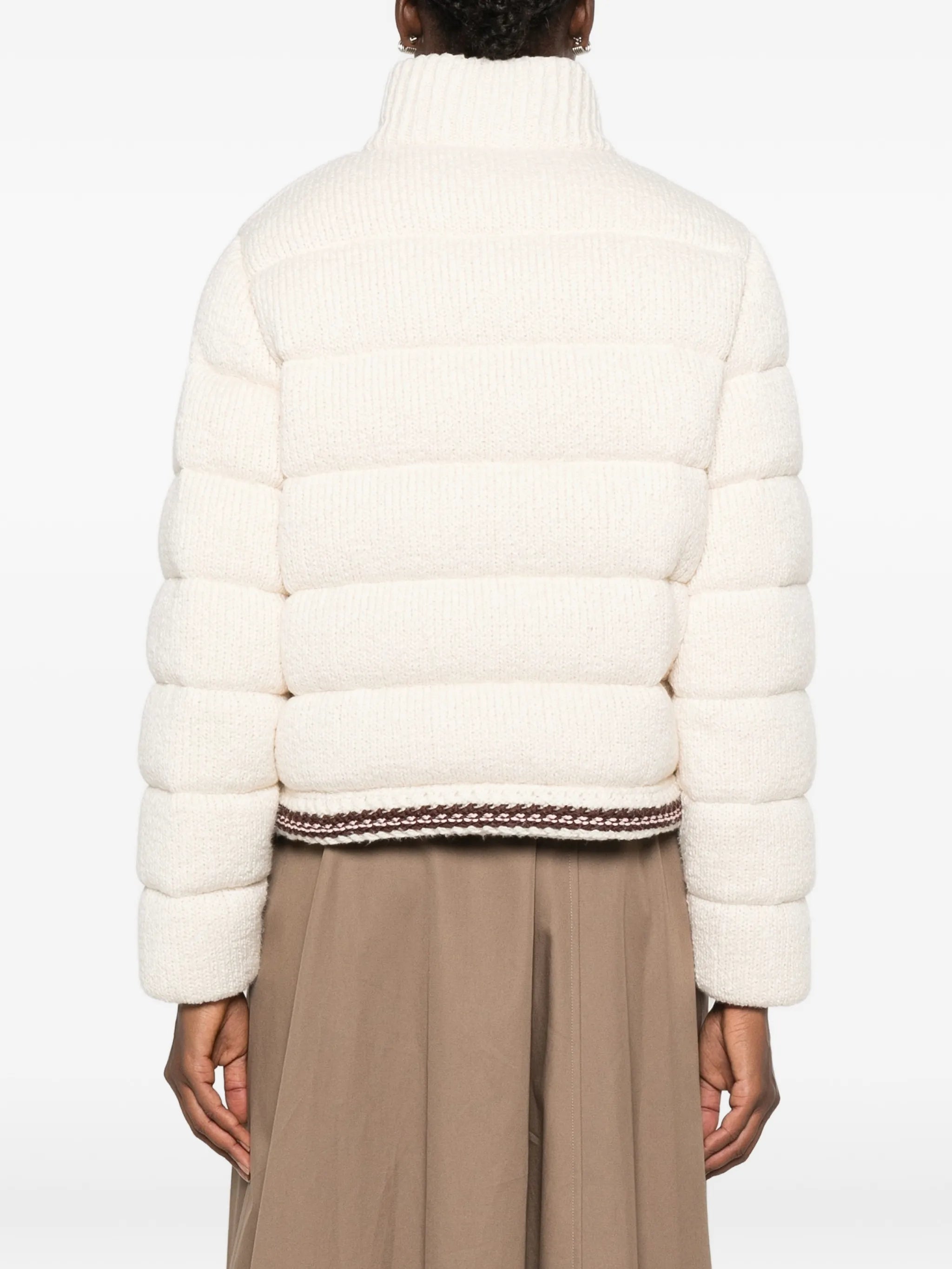 quilted knitted jacket