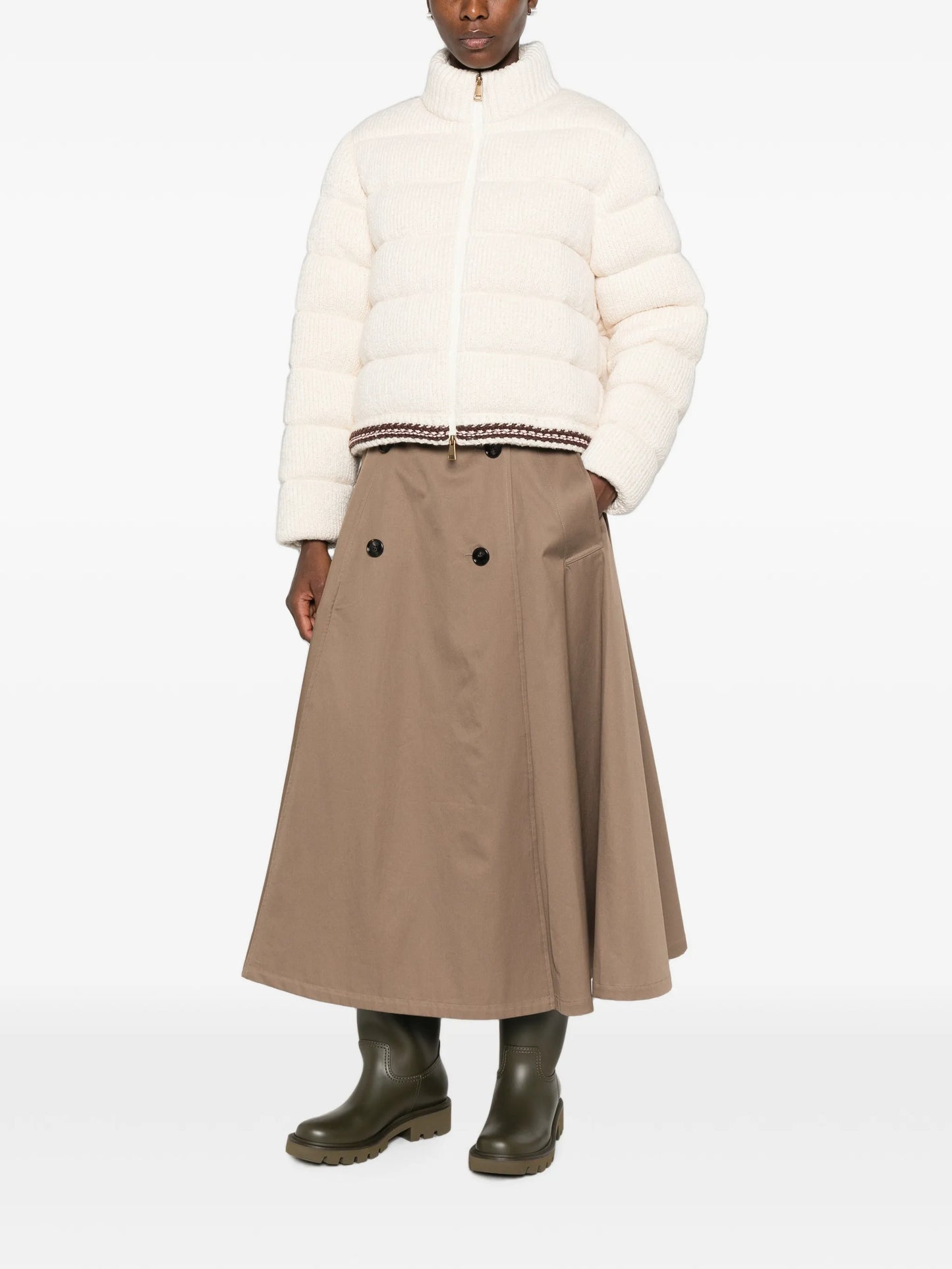 quilted knitted jacket