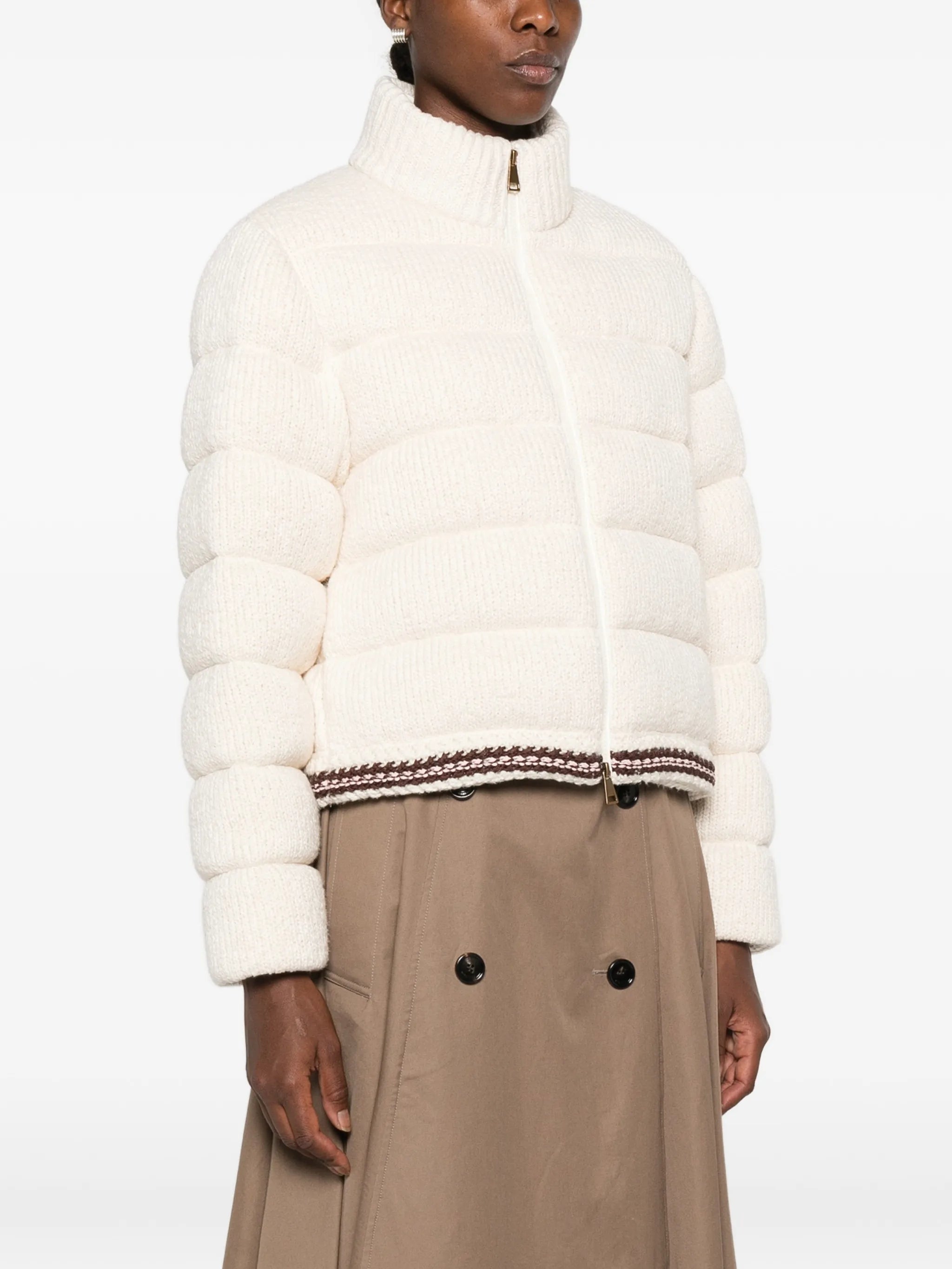 quilted knitted jacket