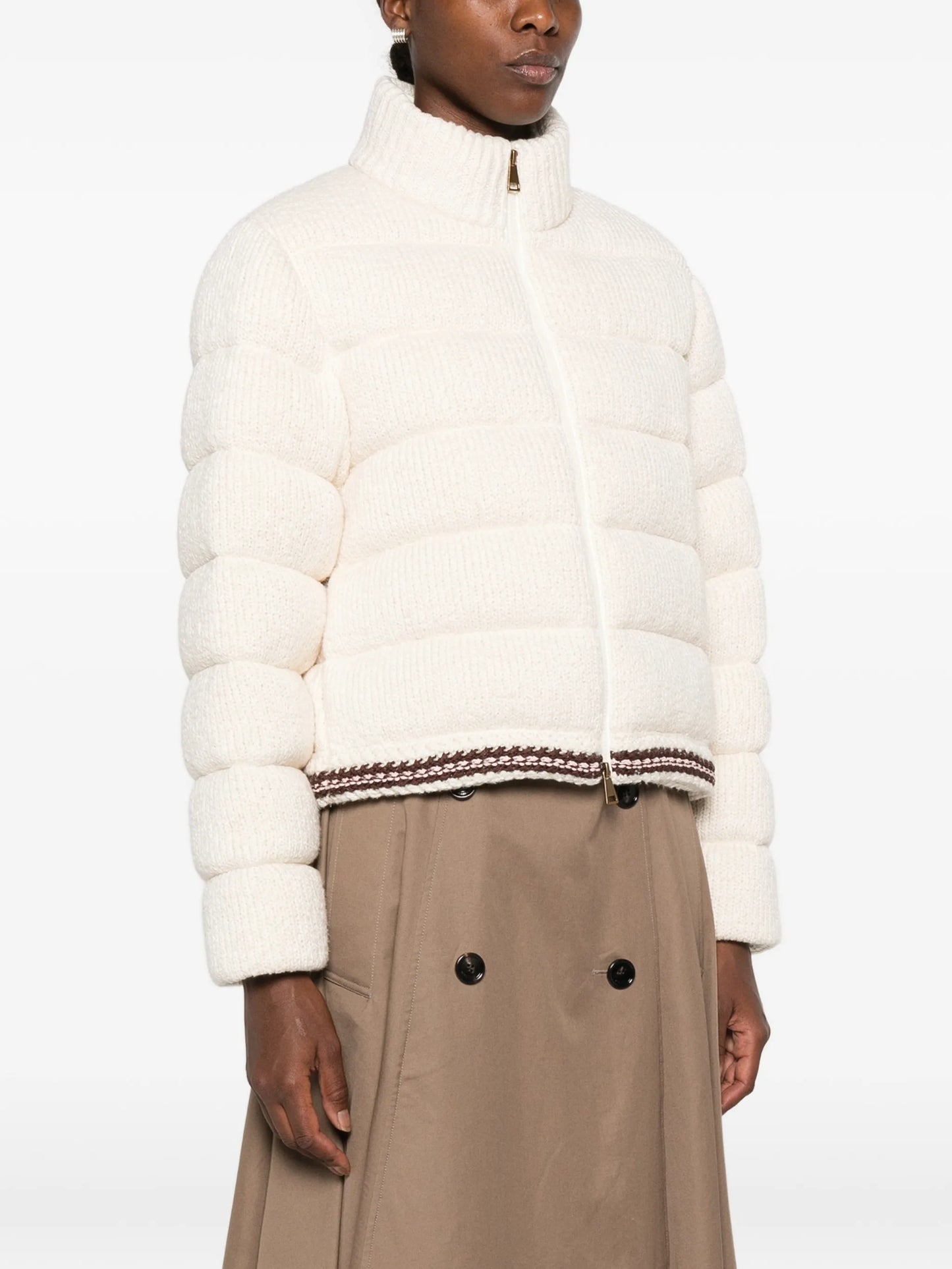 quilted knitted jacket