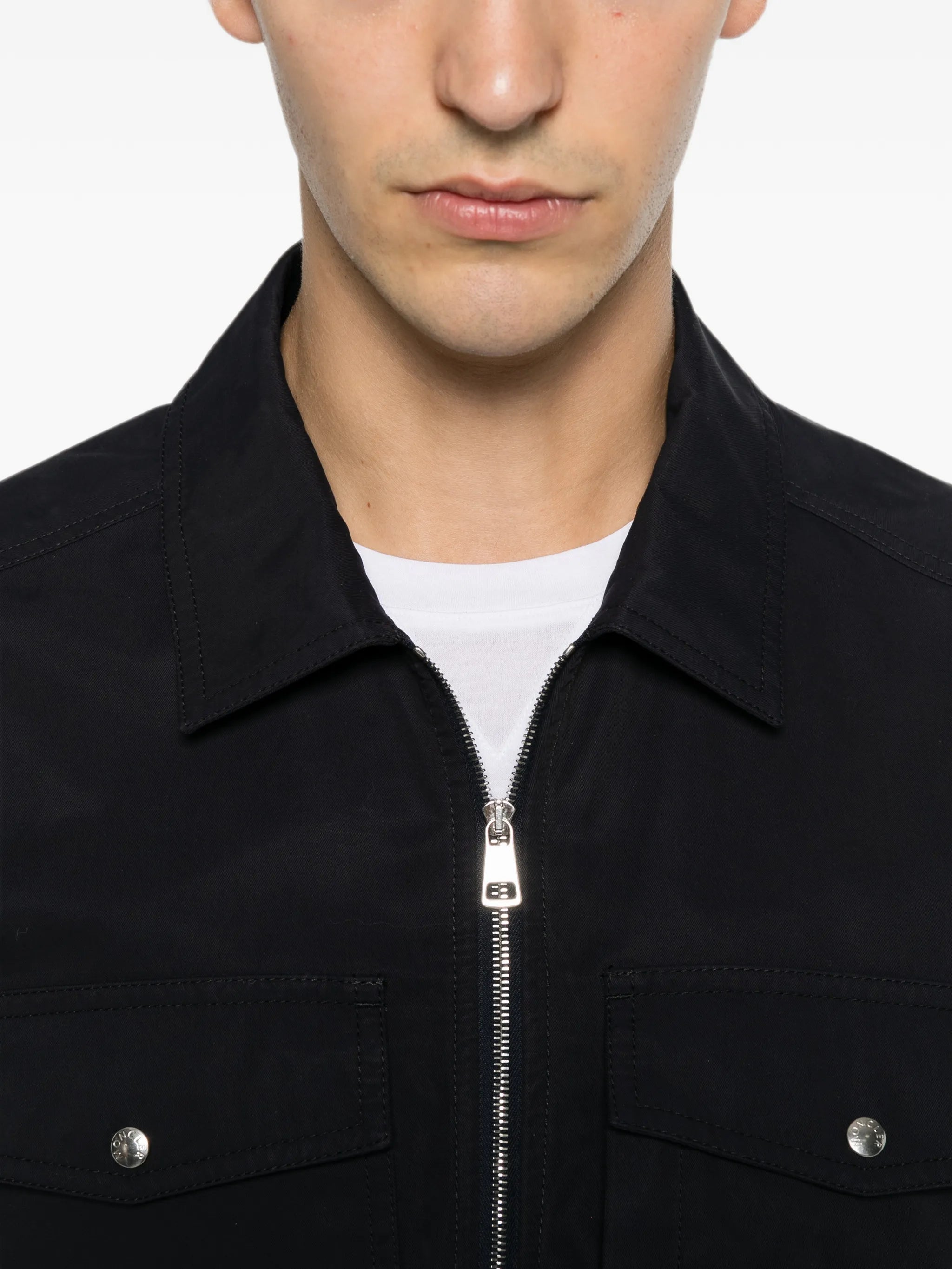 zip-up short-sleeve overshirt