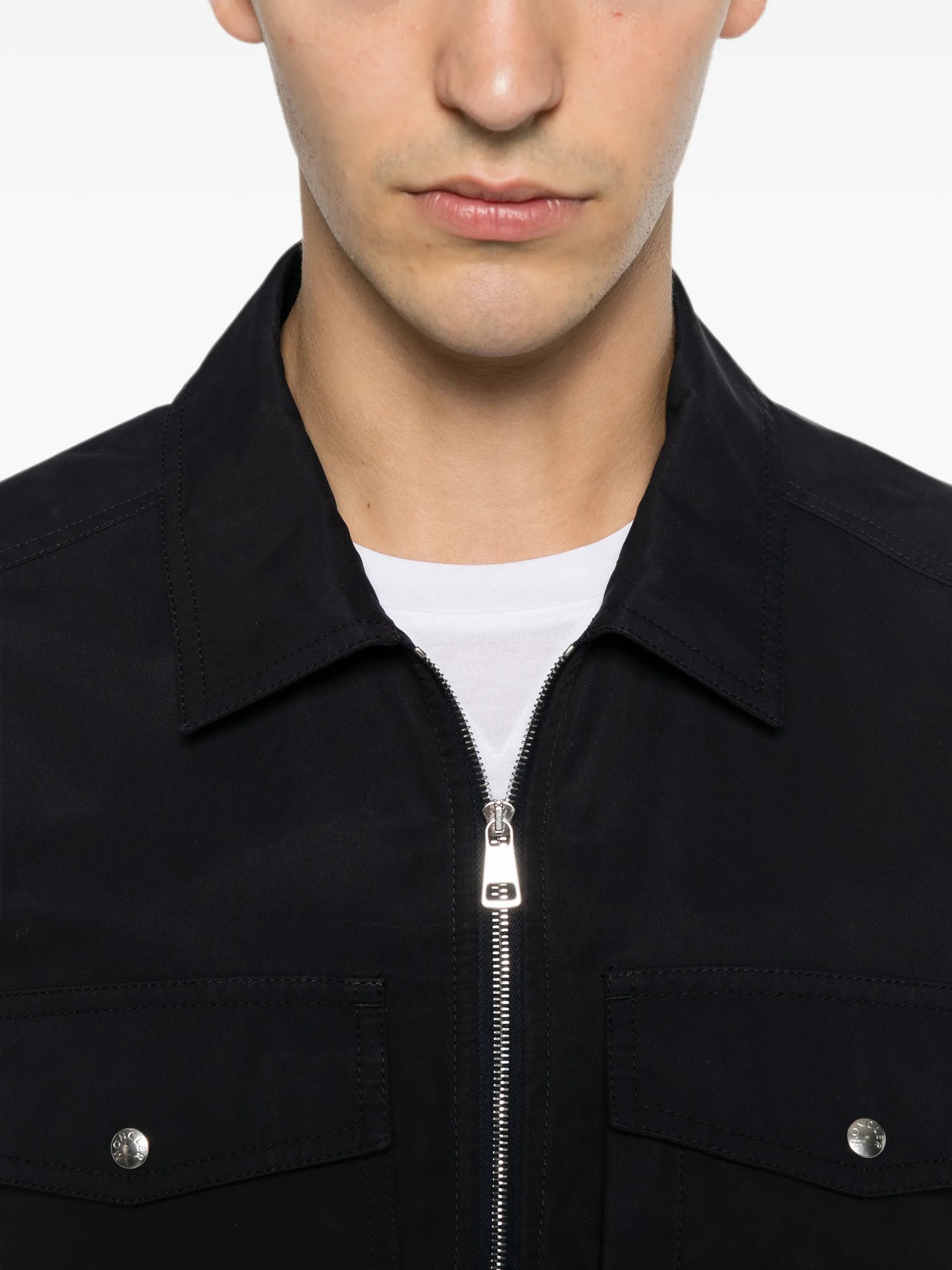 zip-up short-sleeve overshirt