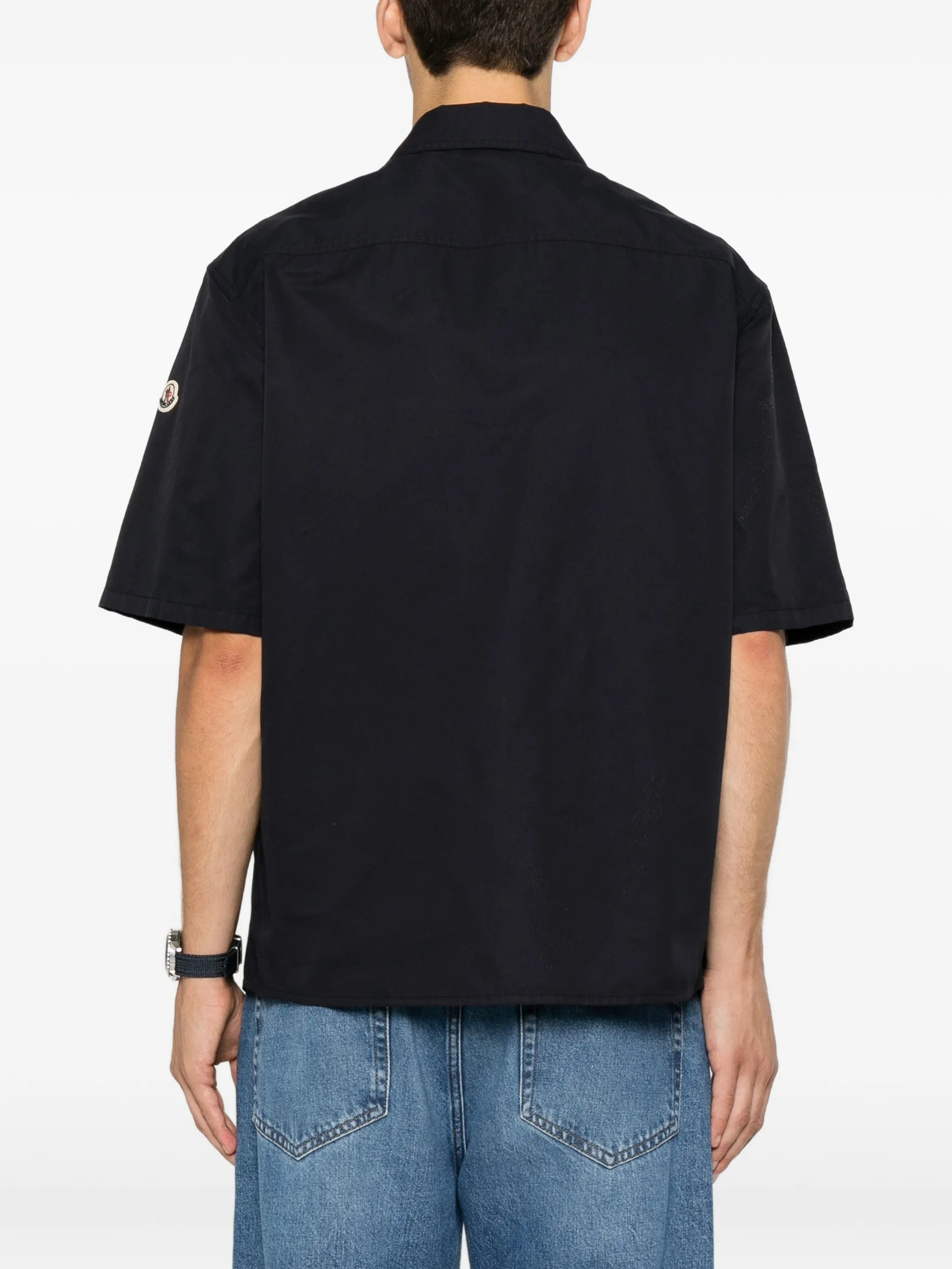 zip-up short-sleeve overshirt