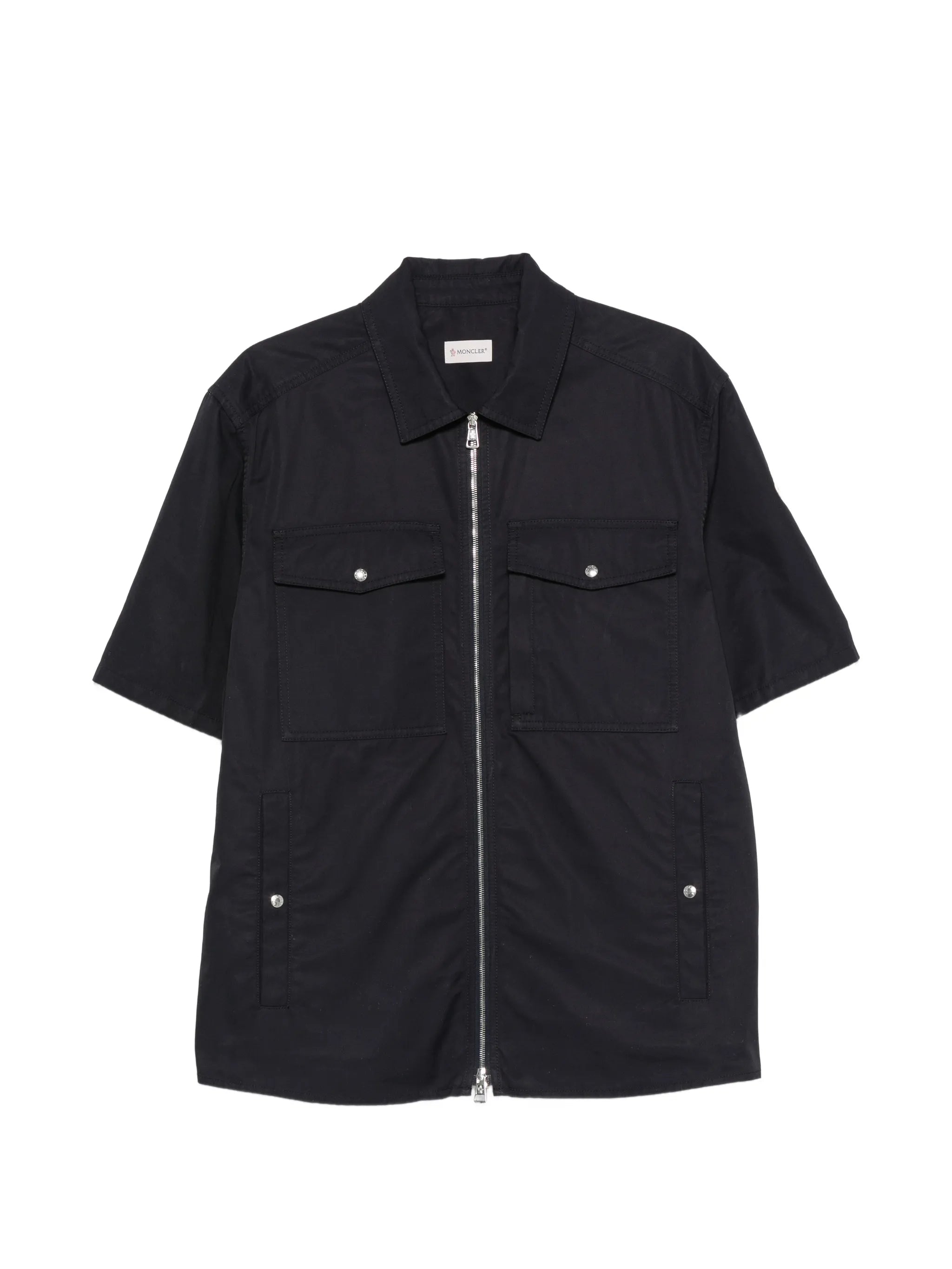 zip-up short-sleeve overshirt