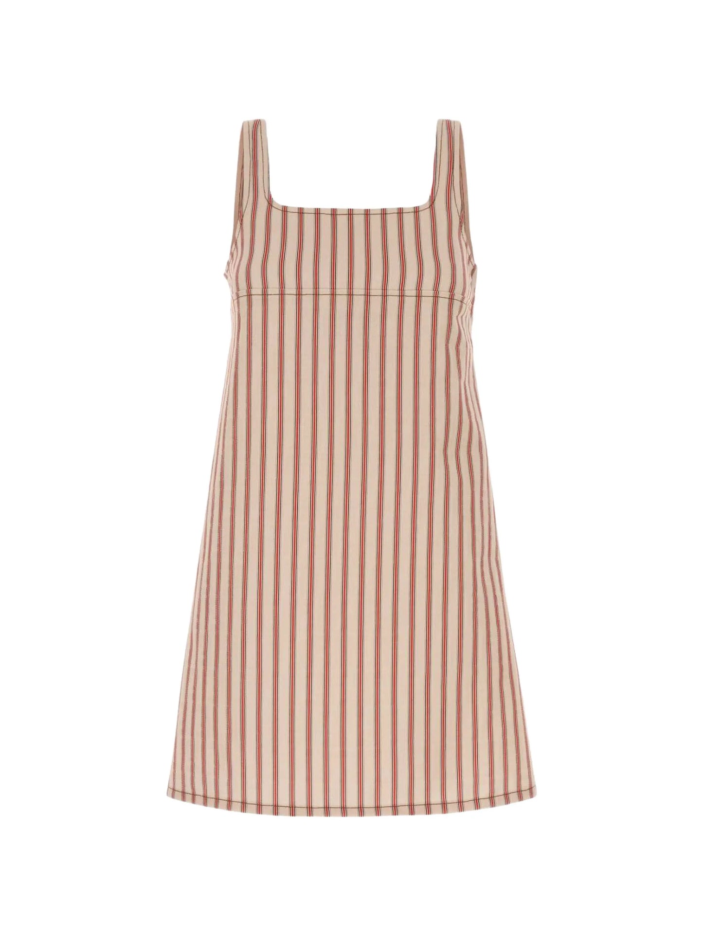 striped embroidered dress