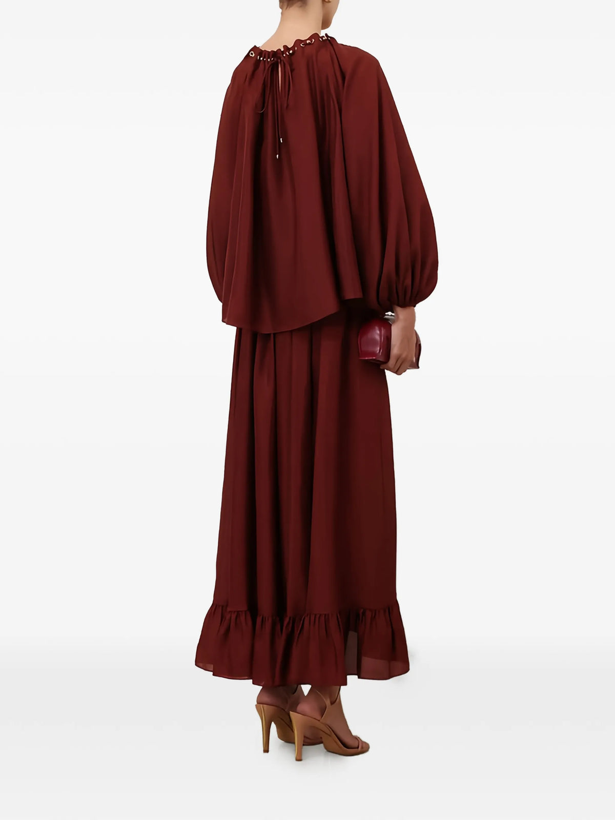 Aster gathered bead blouse