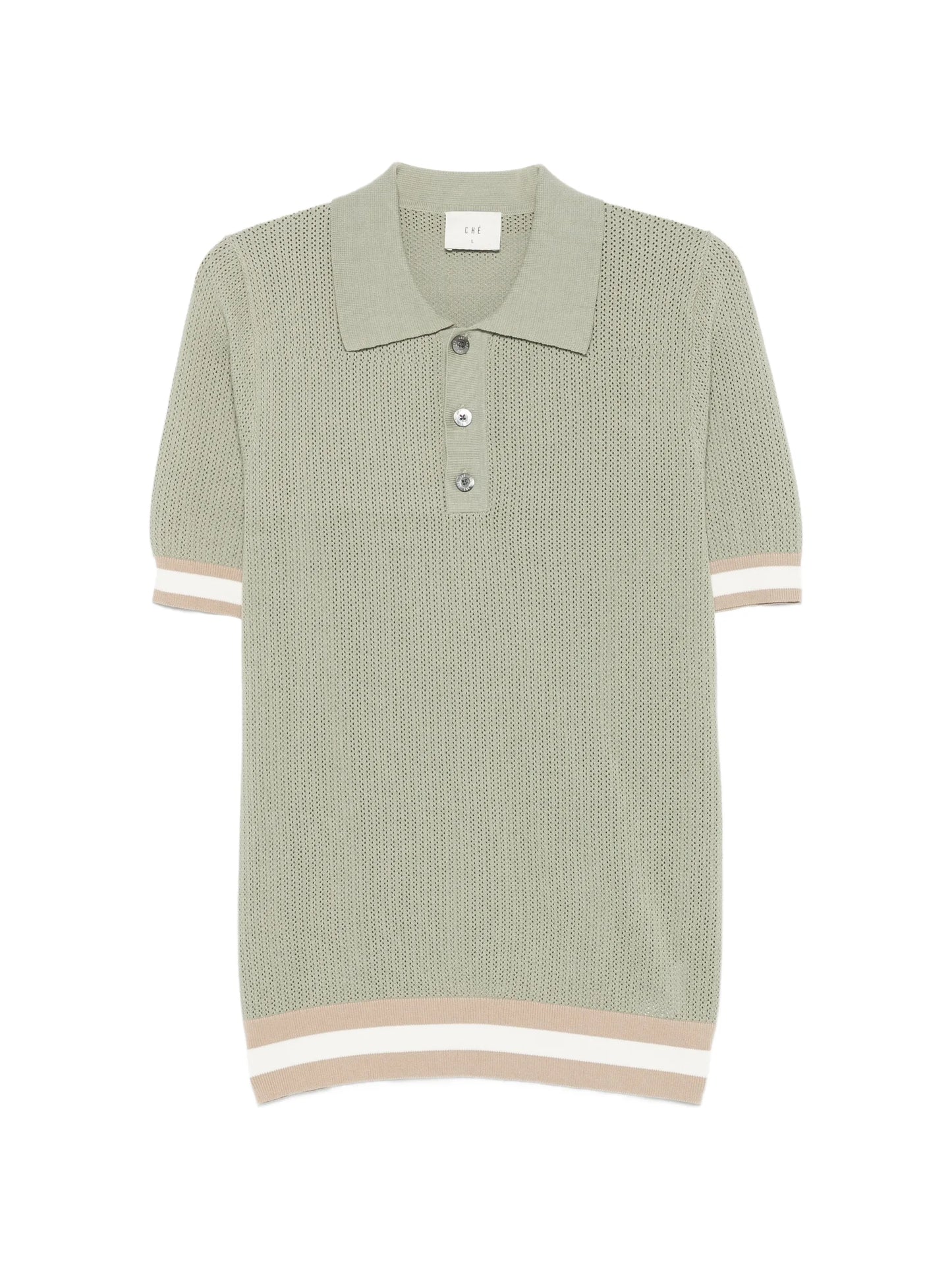 Quinn open-knit polo shirt