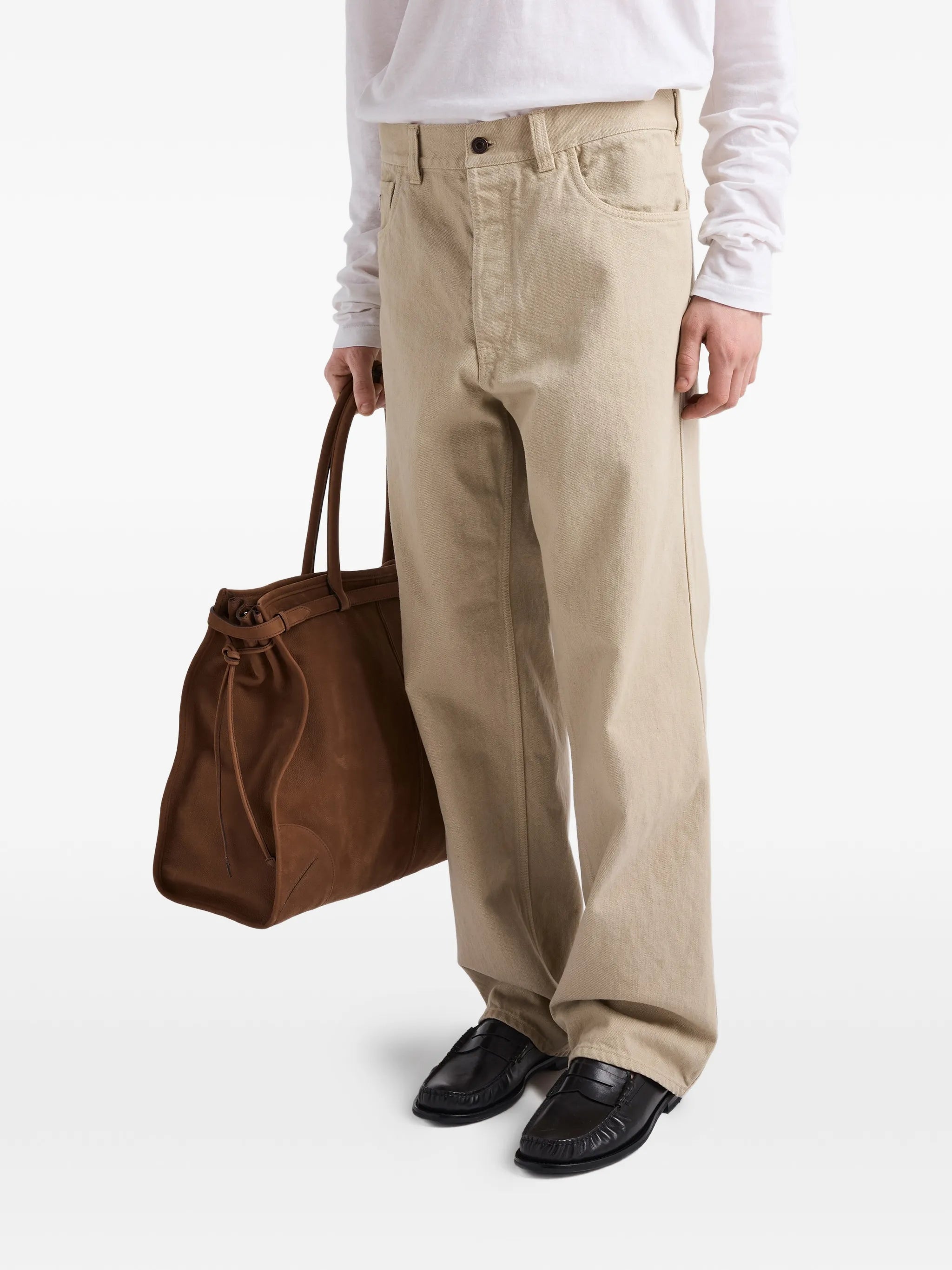 logo-plaque straight-leg jeans