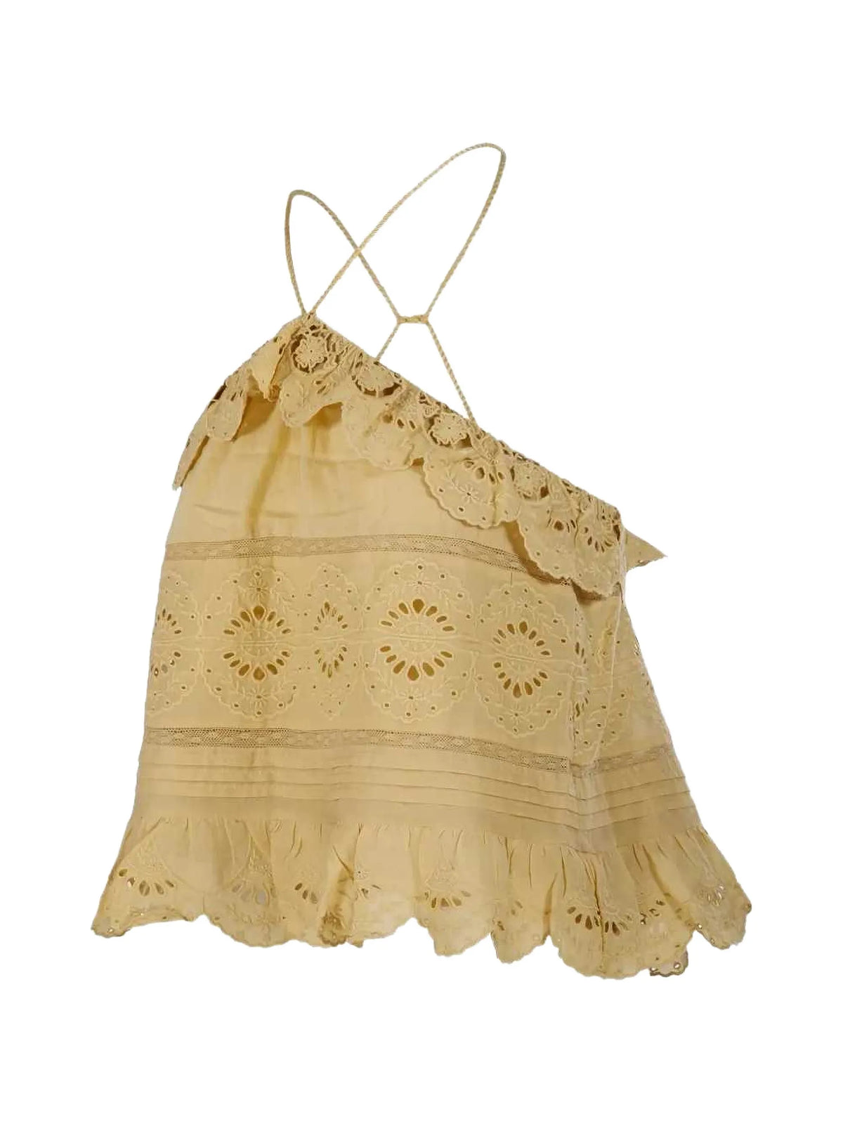 broderie-anglaise ruffled blouse
