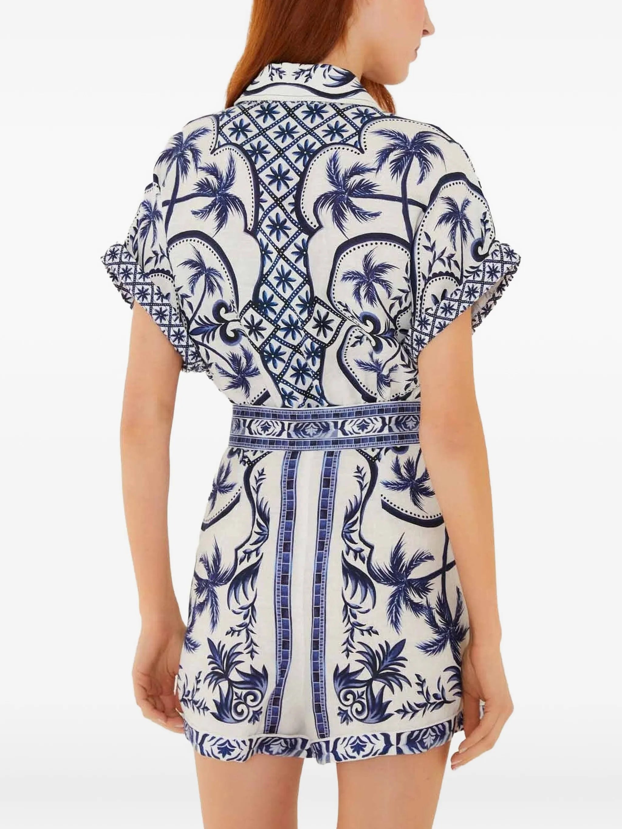 Wonderful City belted Euroflax™ linen romper