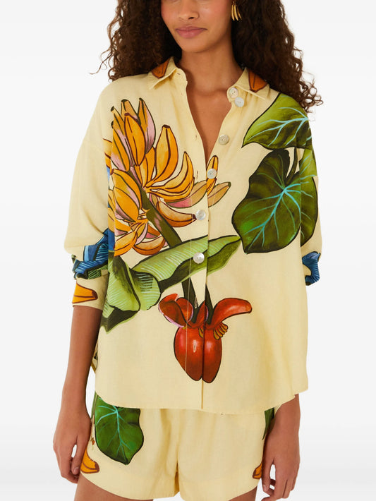 Banana Grapes button-up shirt