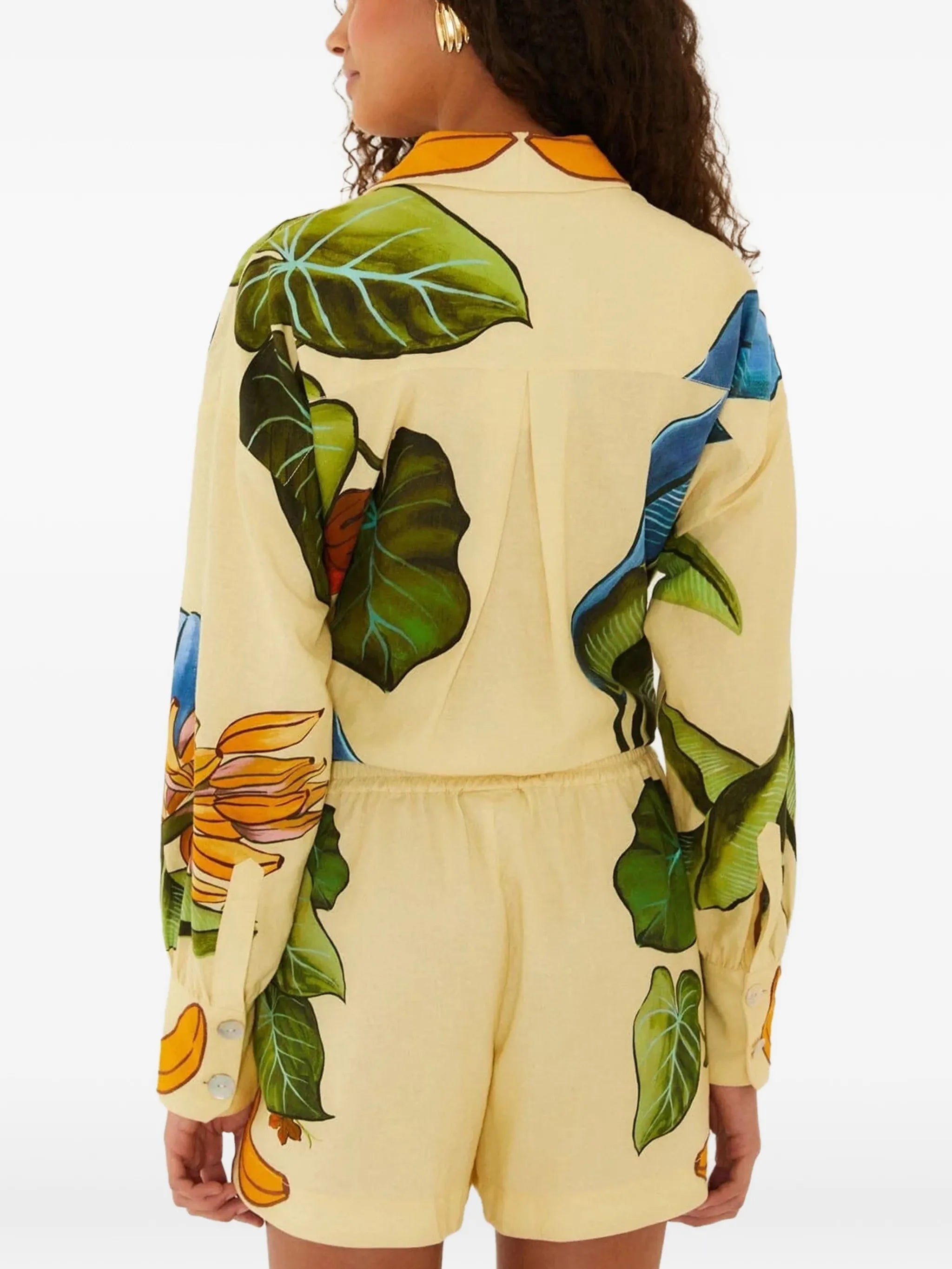 Banana Grapes tropical-print drawstring shorts
