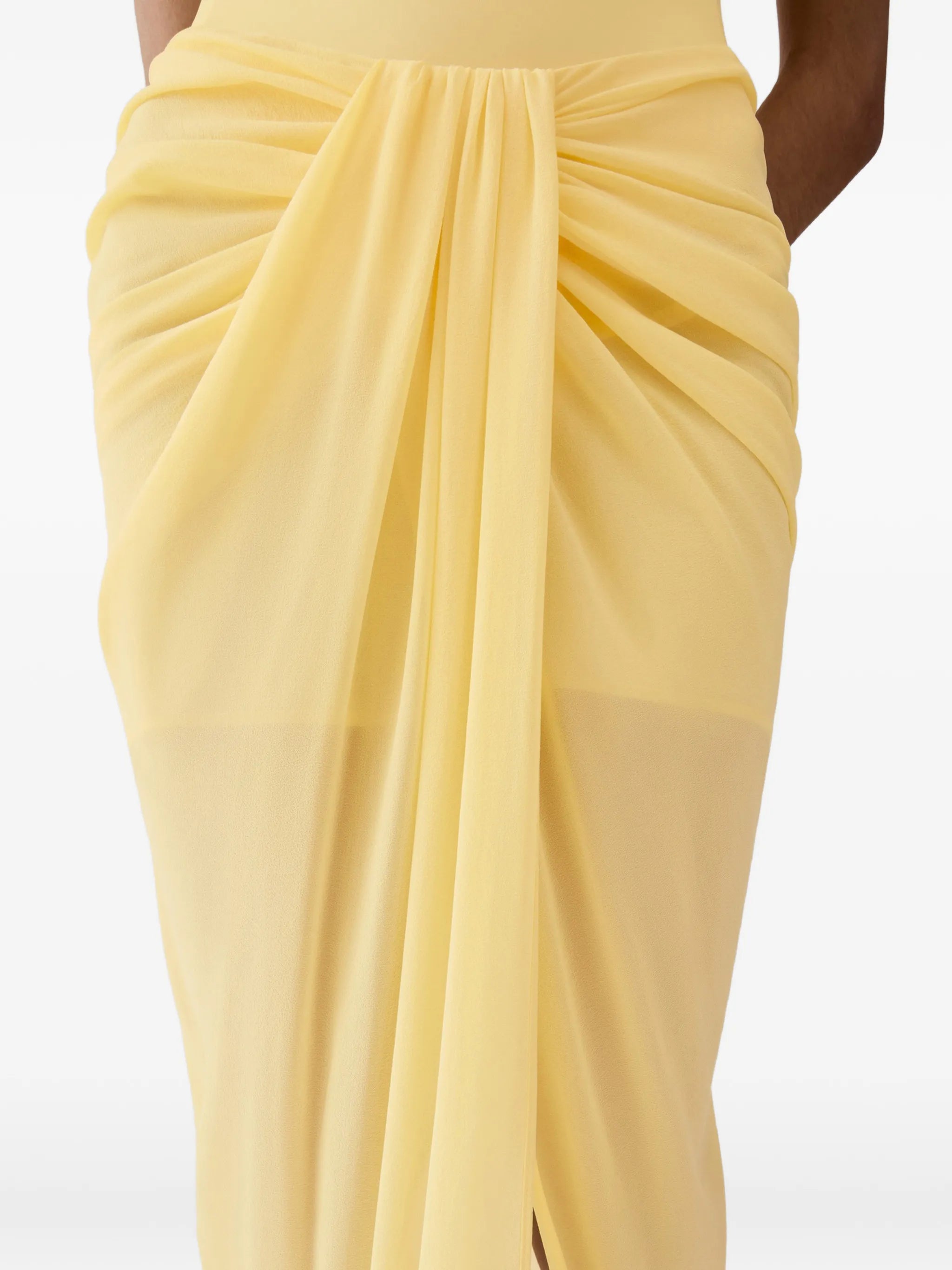 draped asymmetric skirt