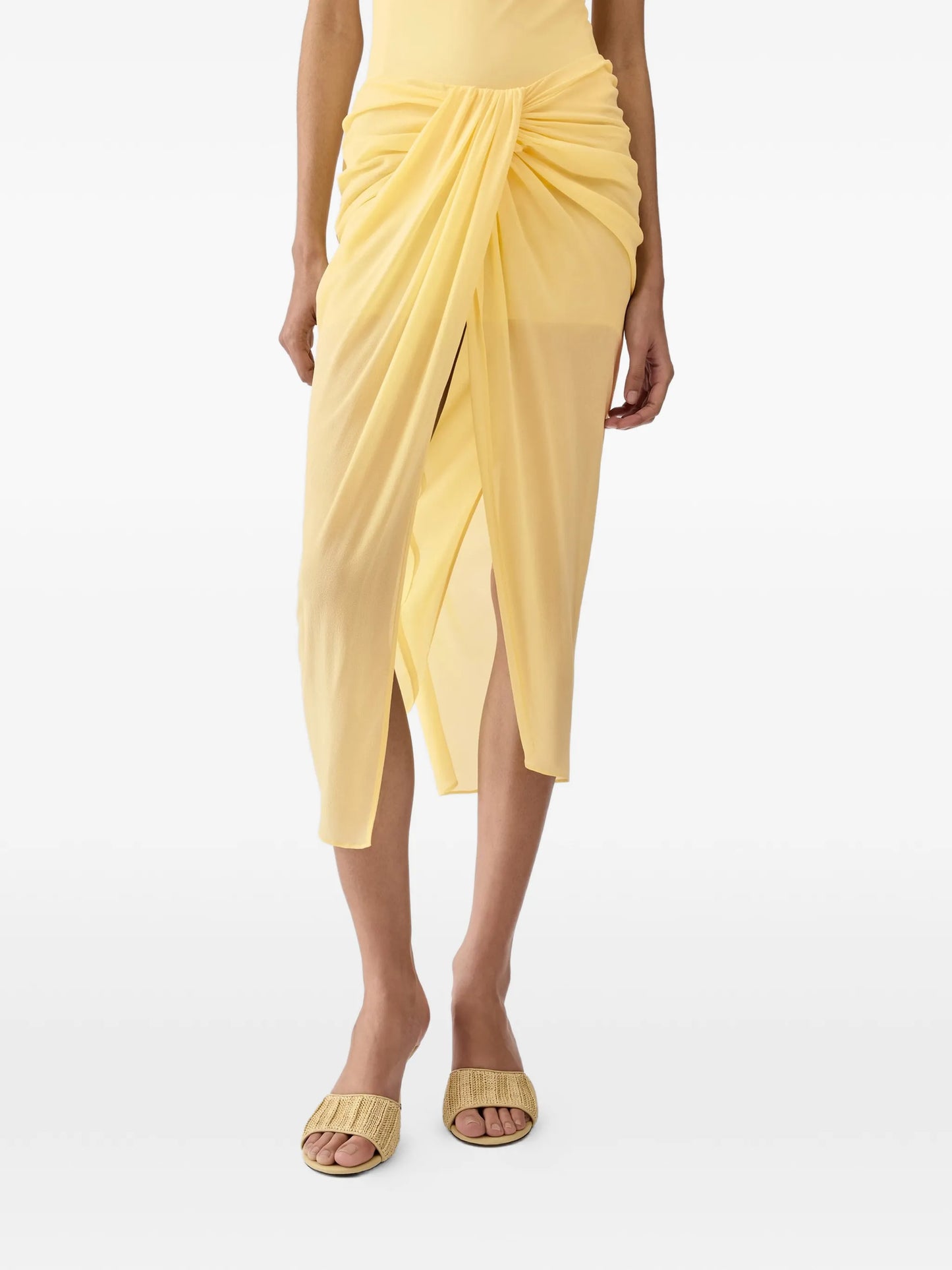 draped asymmetric skirt