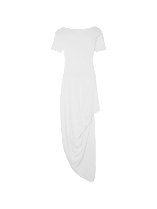 The Sole open-back draped dress