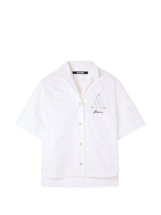 embroidered-logo short-sleeved shirt