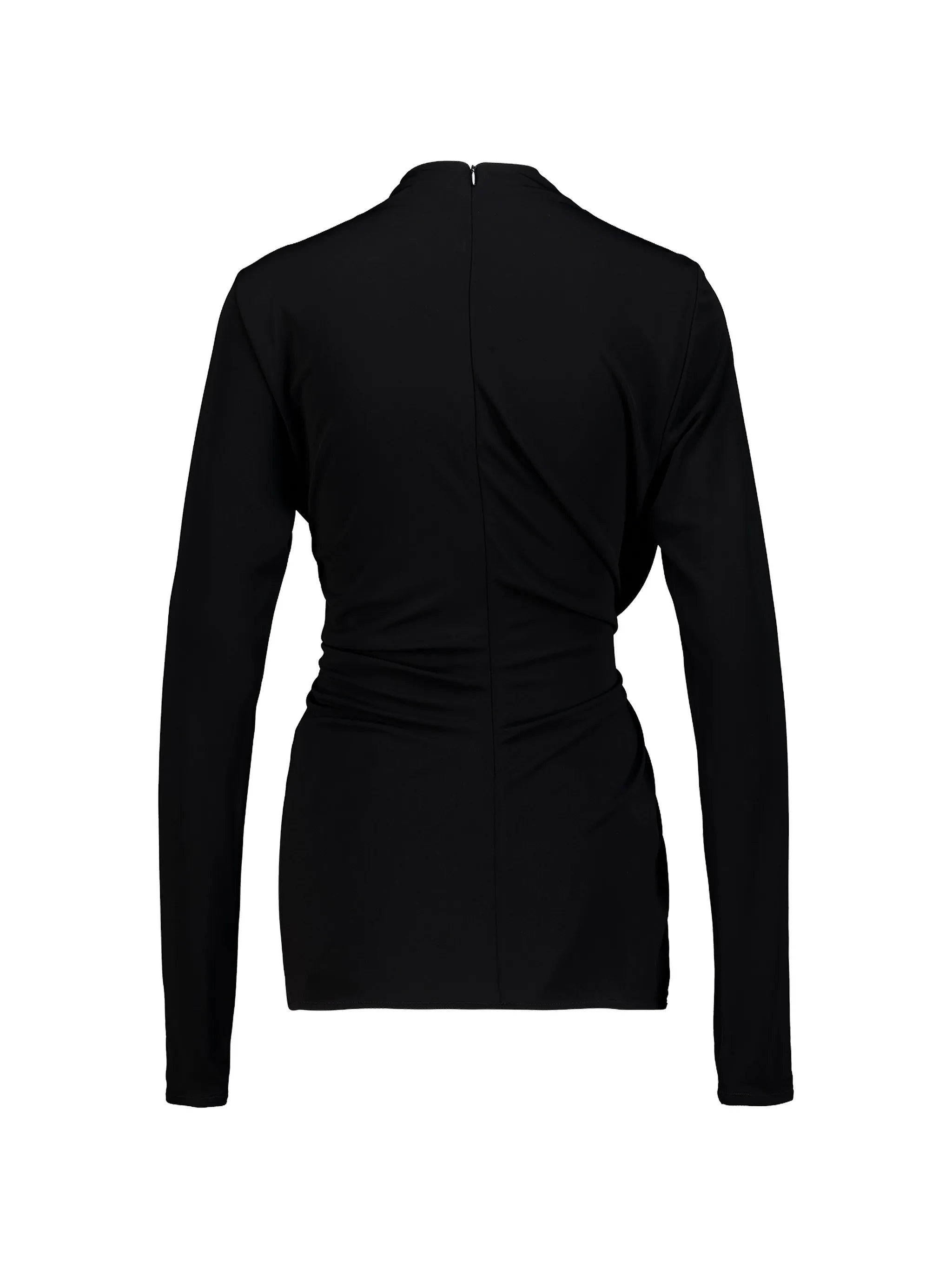 ruched long-sleeve top