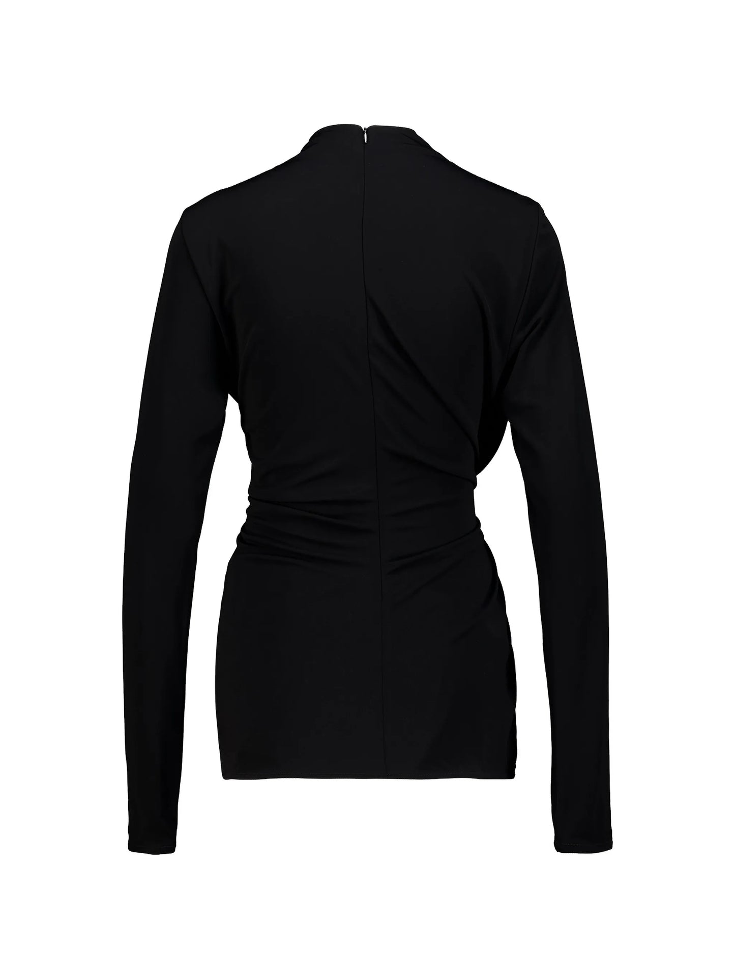 ruched long-sleeve top
