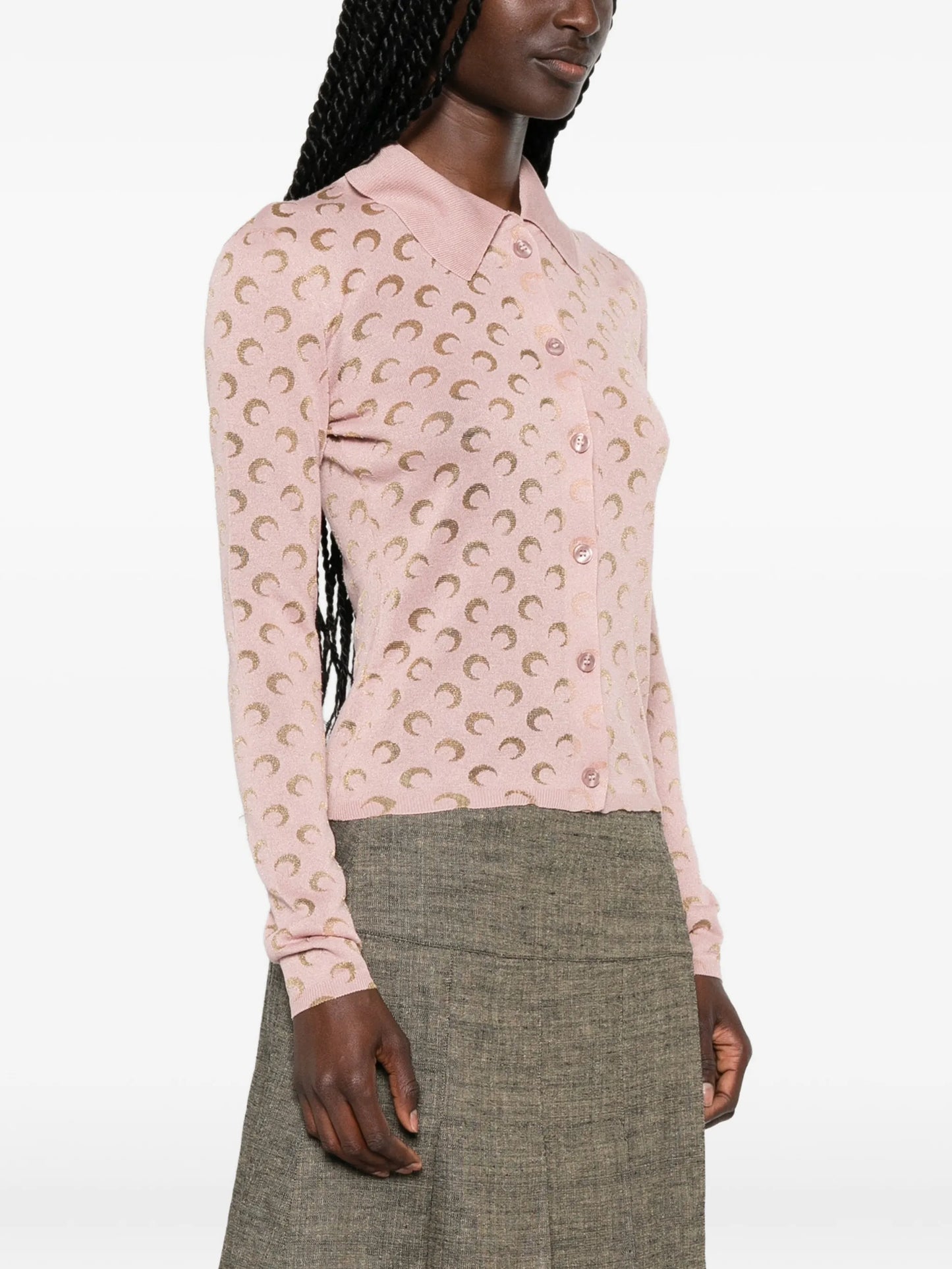 Moon-print cardigan