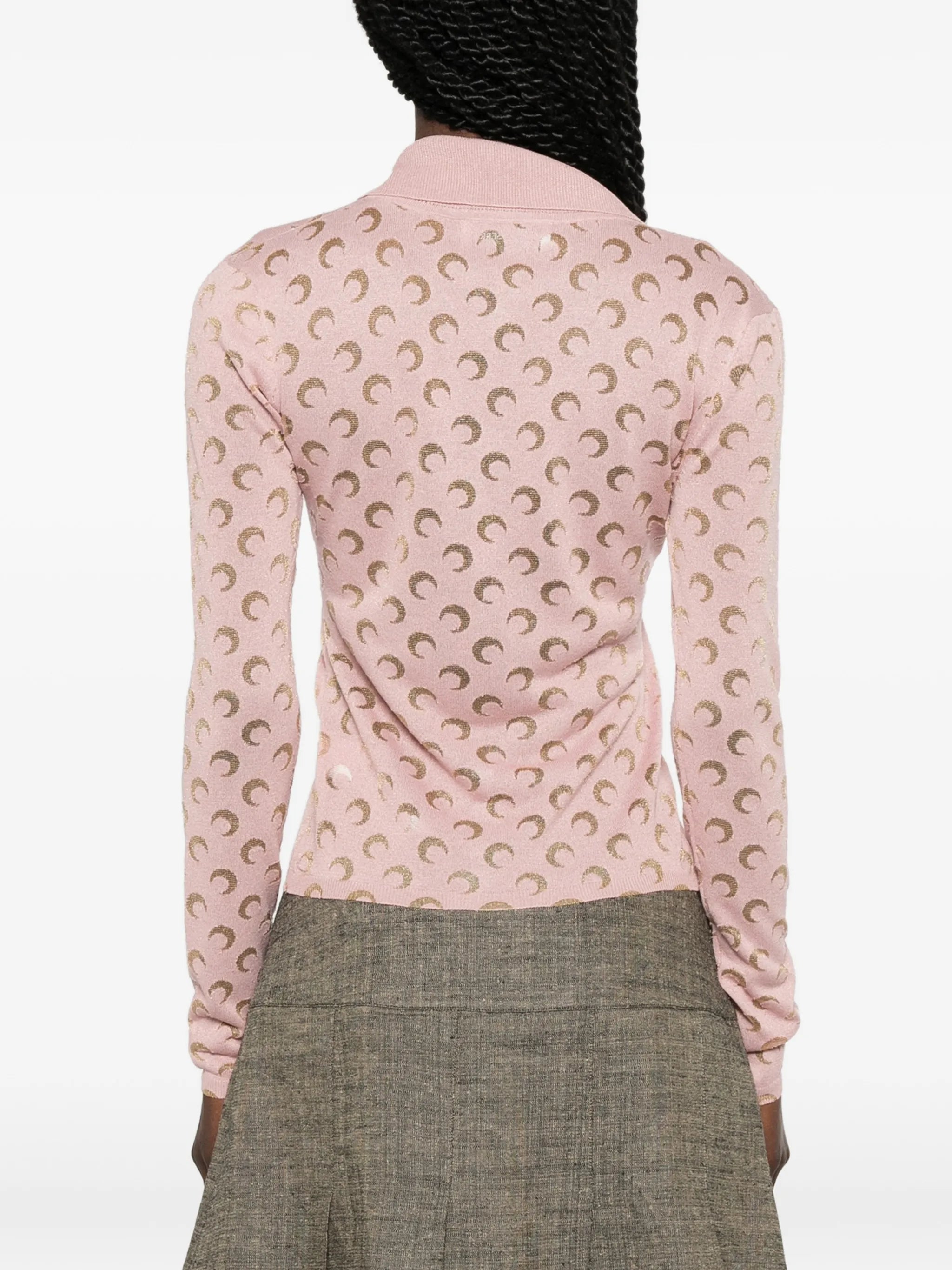 moon-patterned cardigan