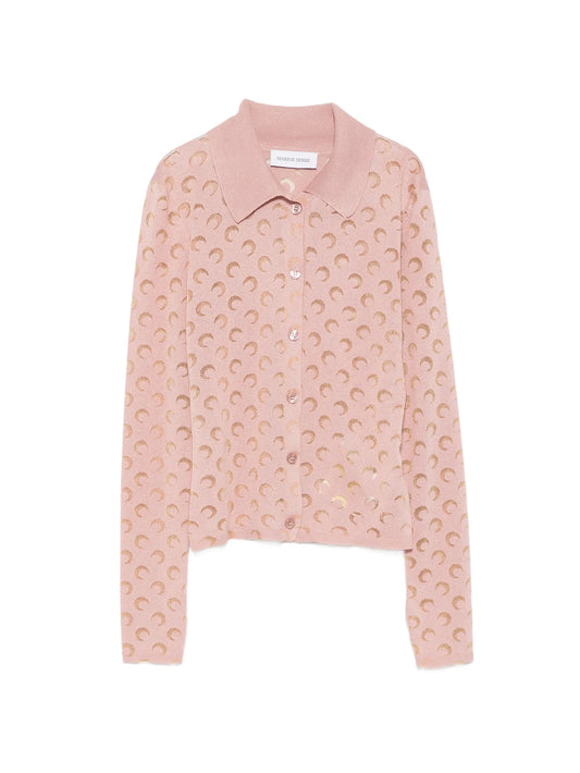Moon-print cardigan