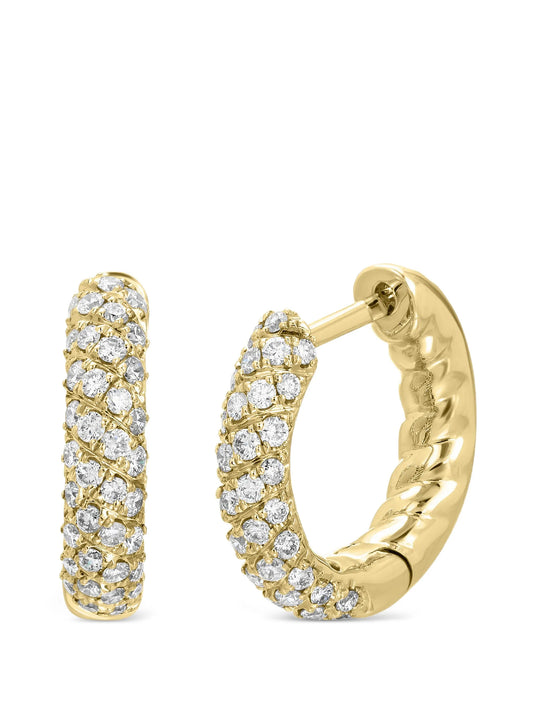 small Zoe diamond huggie earrings