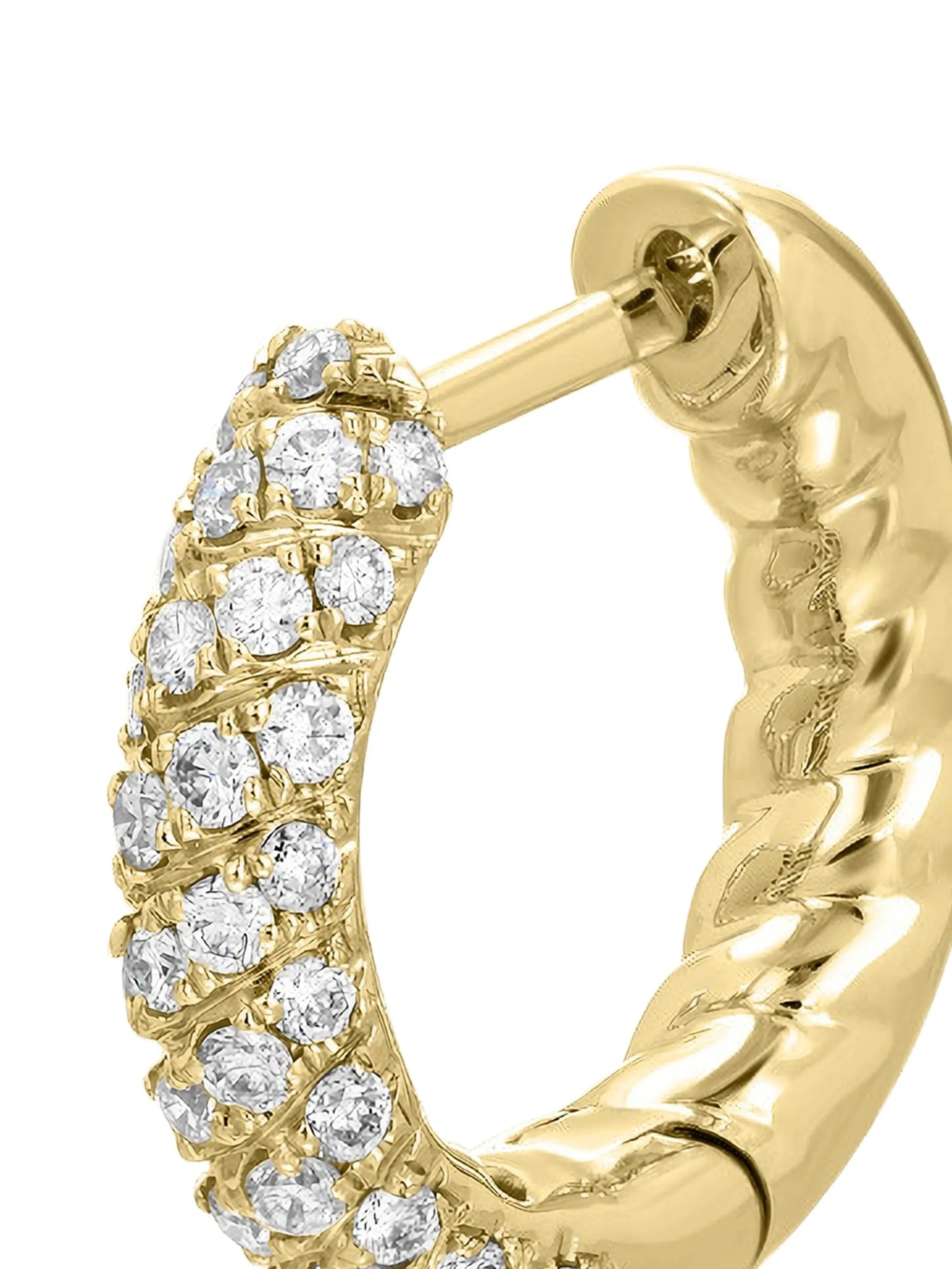 small Zoe diamond huggie earrings