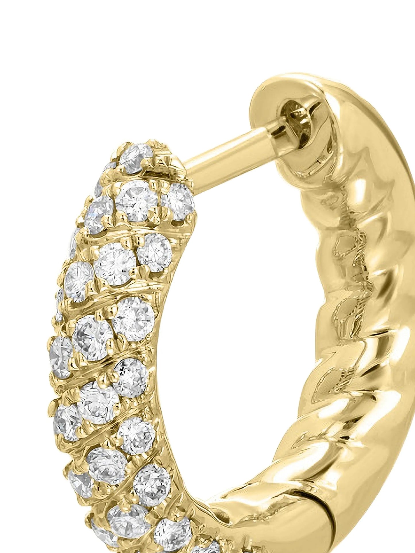small Zoe diamond huggie earrings