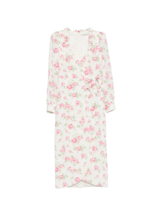 floral-print midi dress