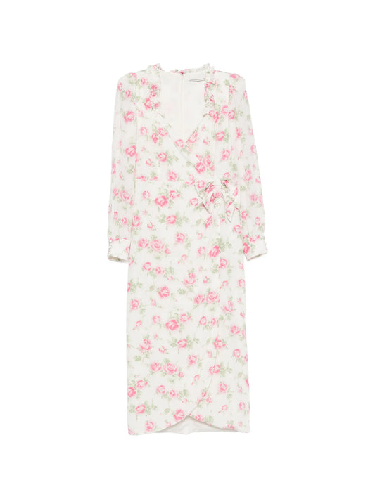 floral-print midi dress
