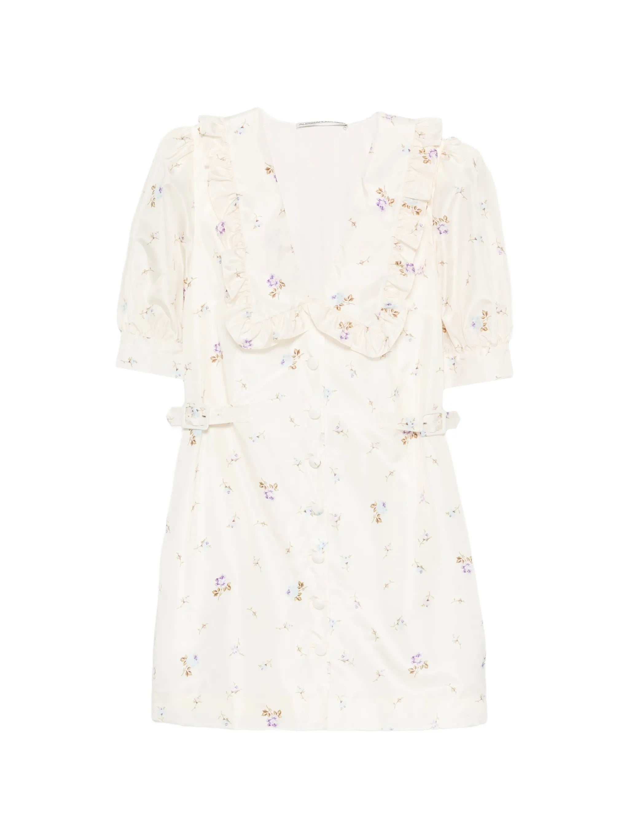 floral-print mini dress