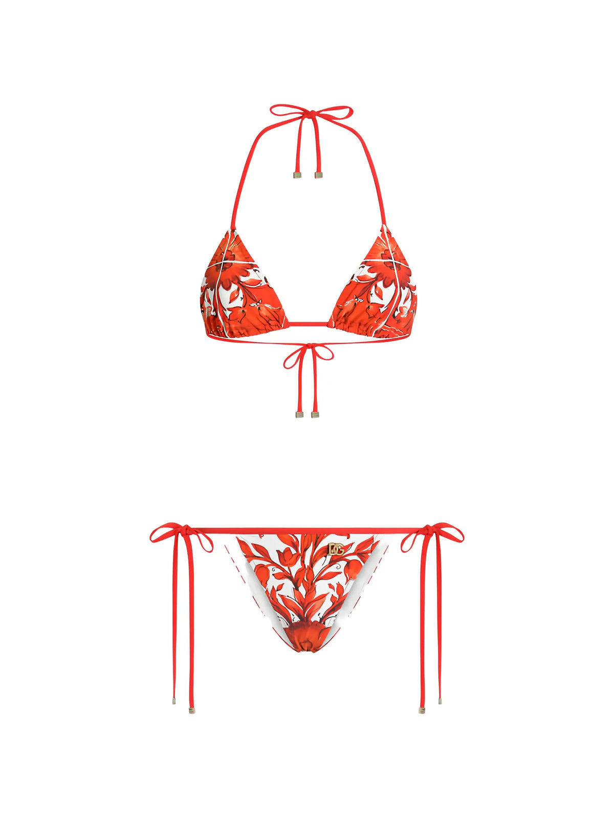 Majolica-print bikini