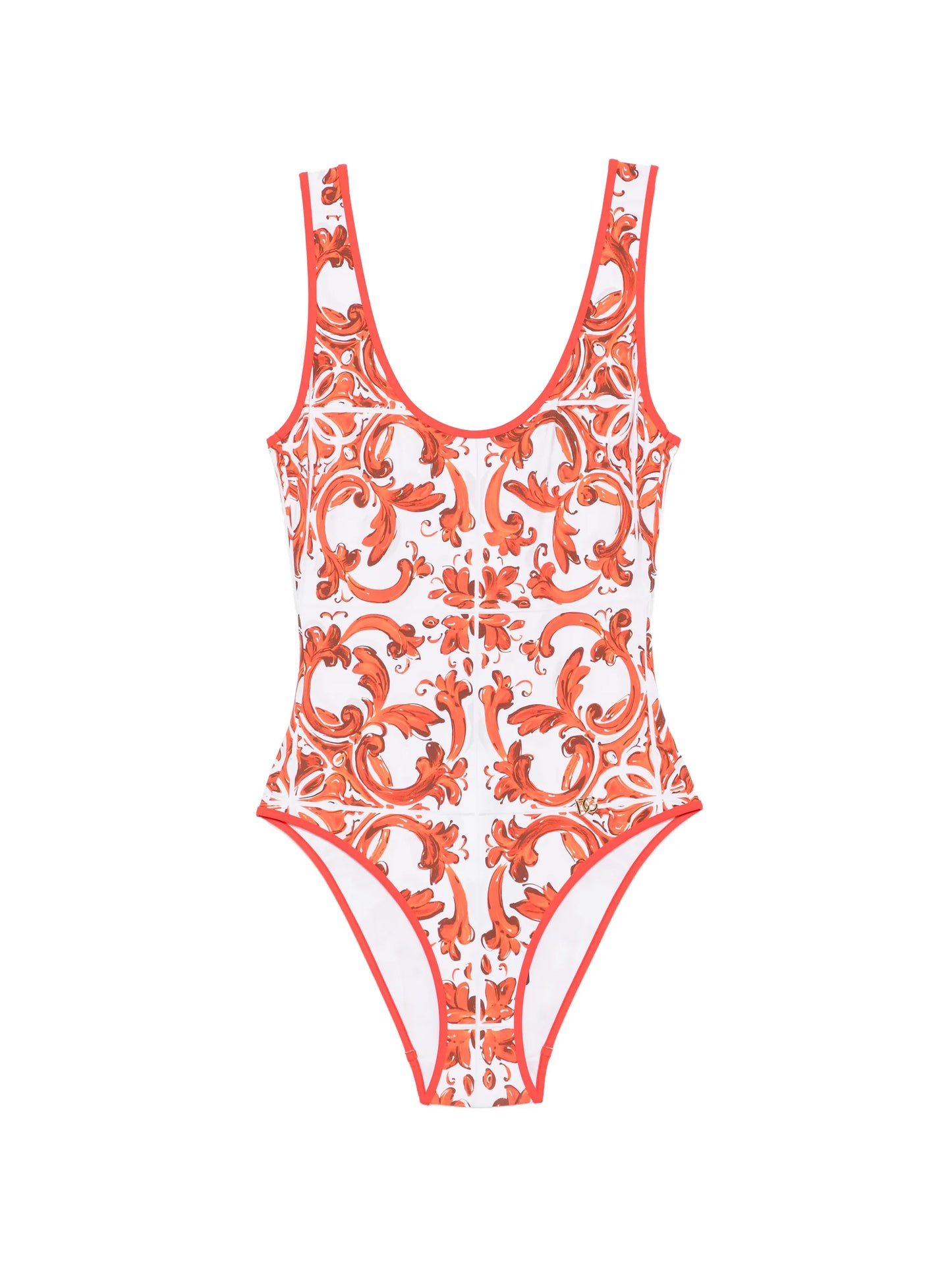 Maiolica scoop-neck swimsuit
