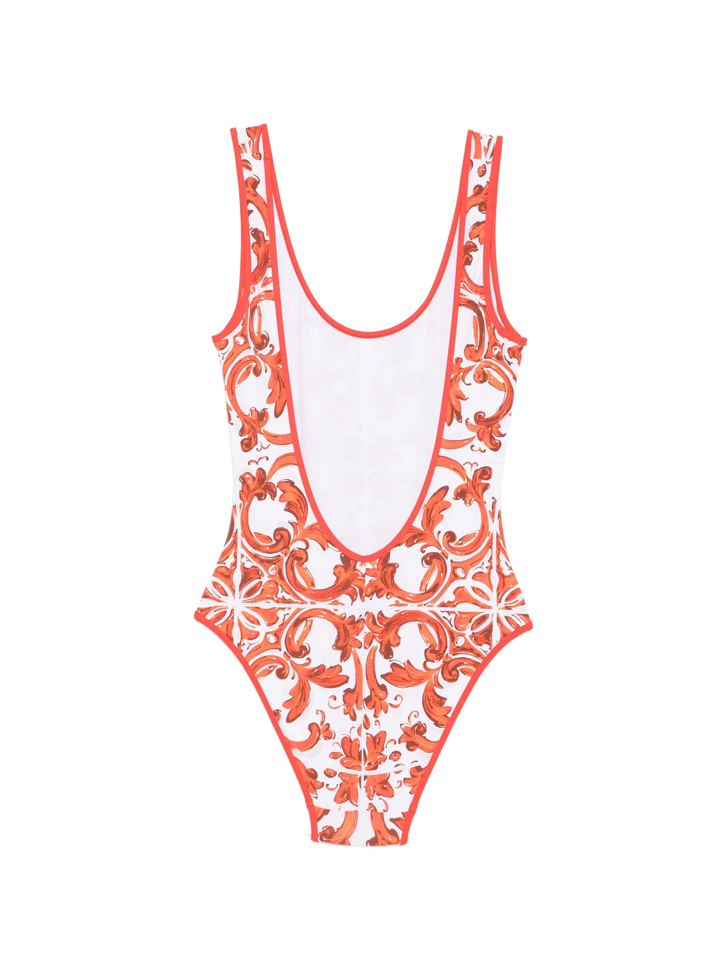 Maiolica scoop-neck swimsuit