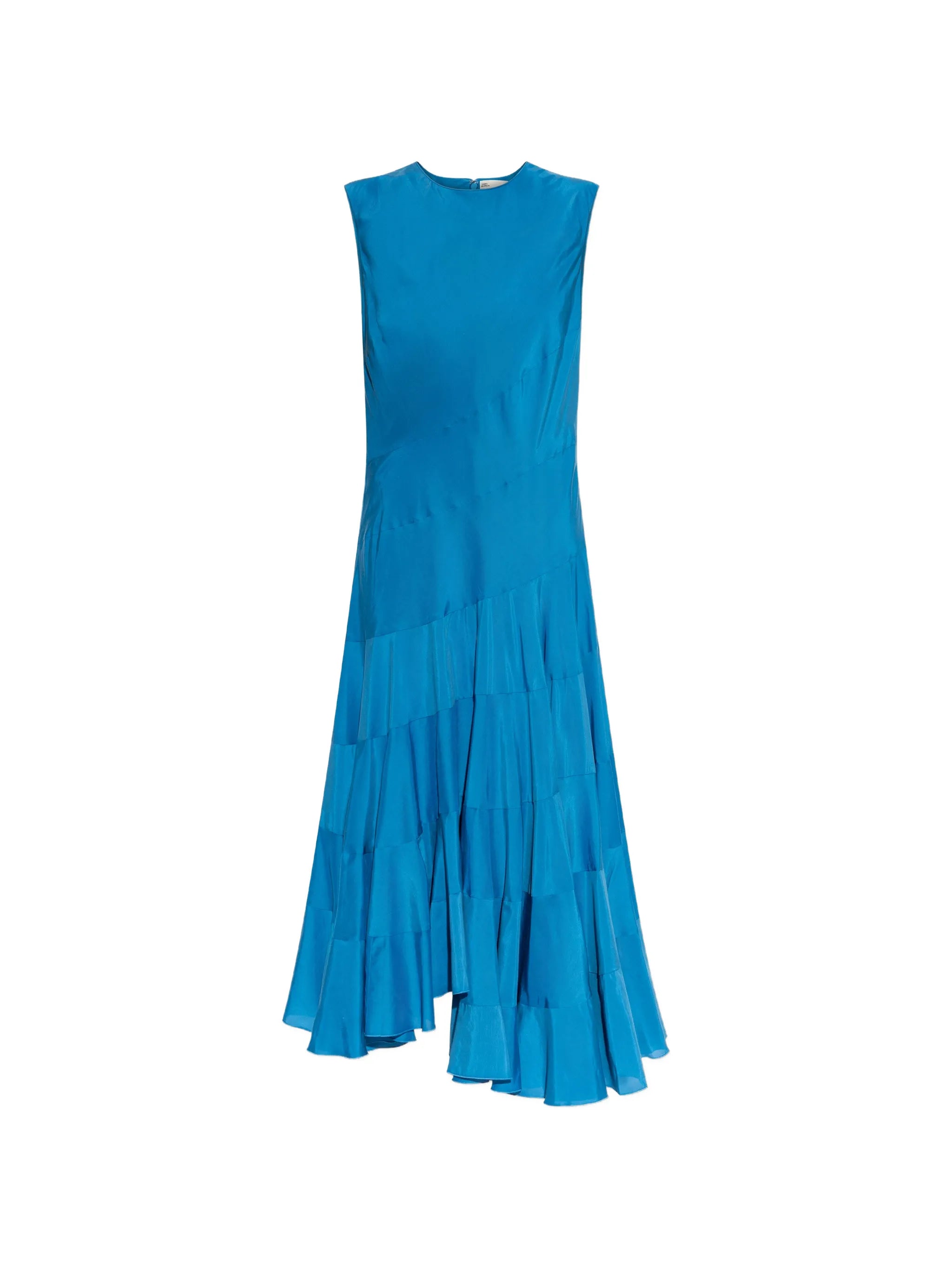 tiered asymmetric maxi dress