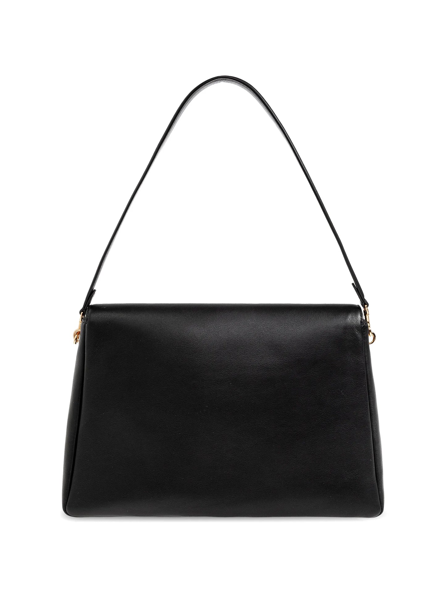 logo-plaque leather tote bag