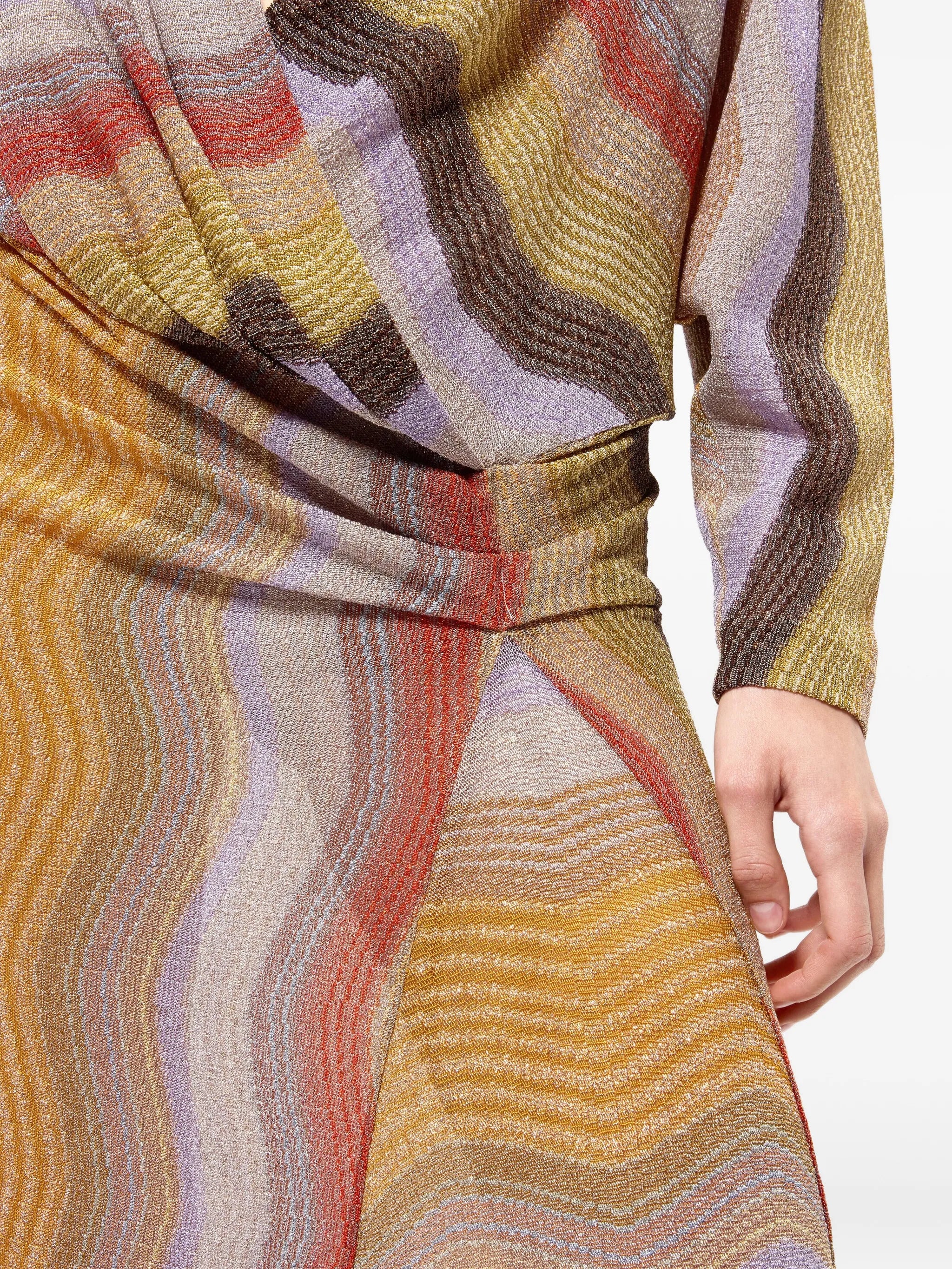 zigzag-knit dress