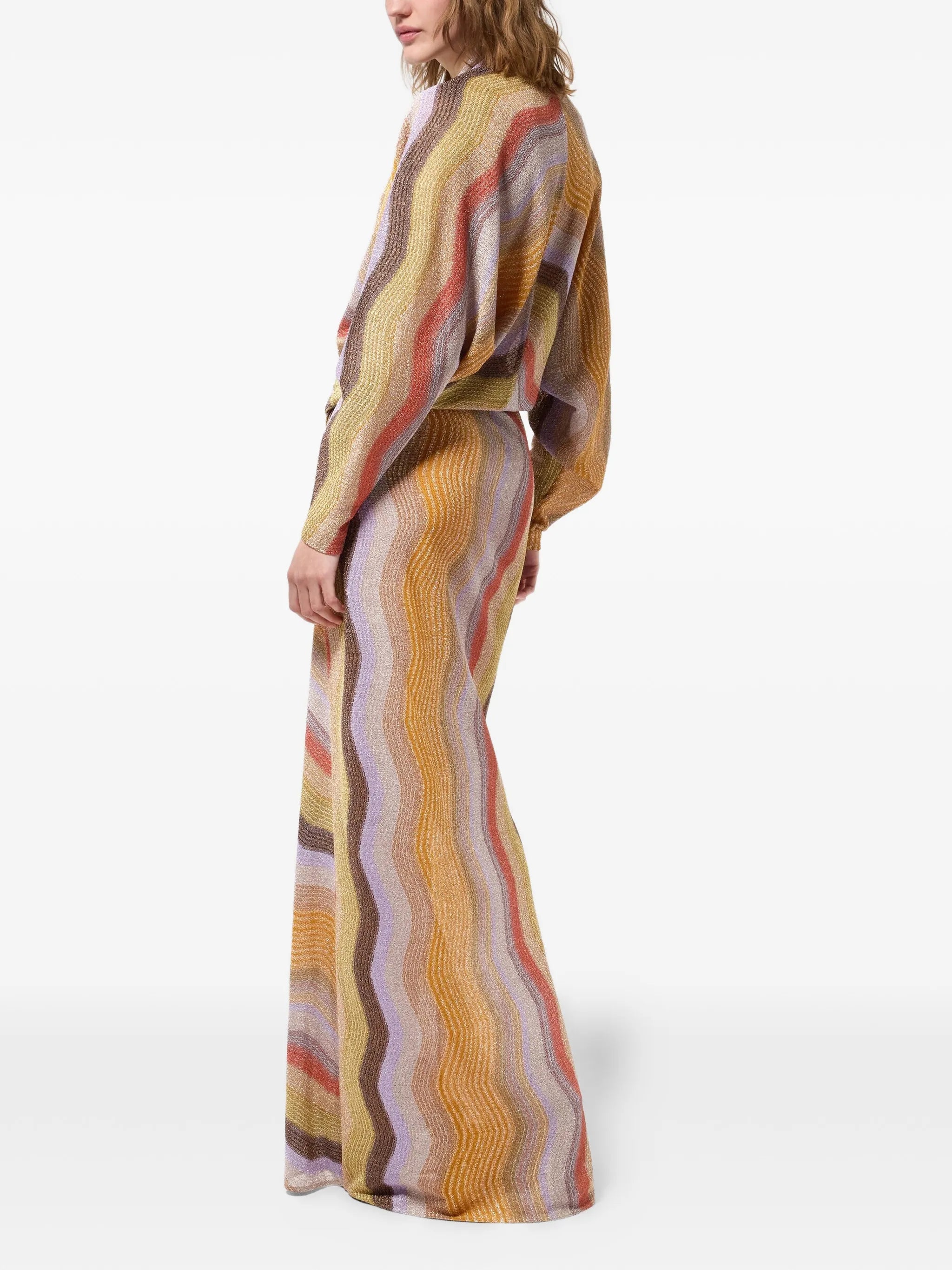 zigzag-knit dress