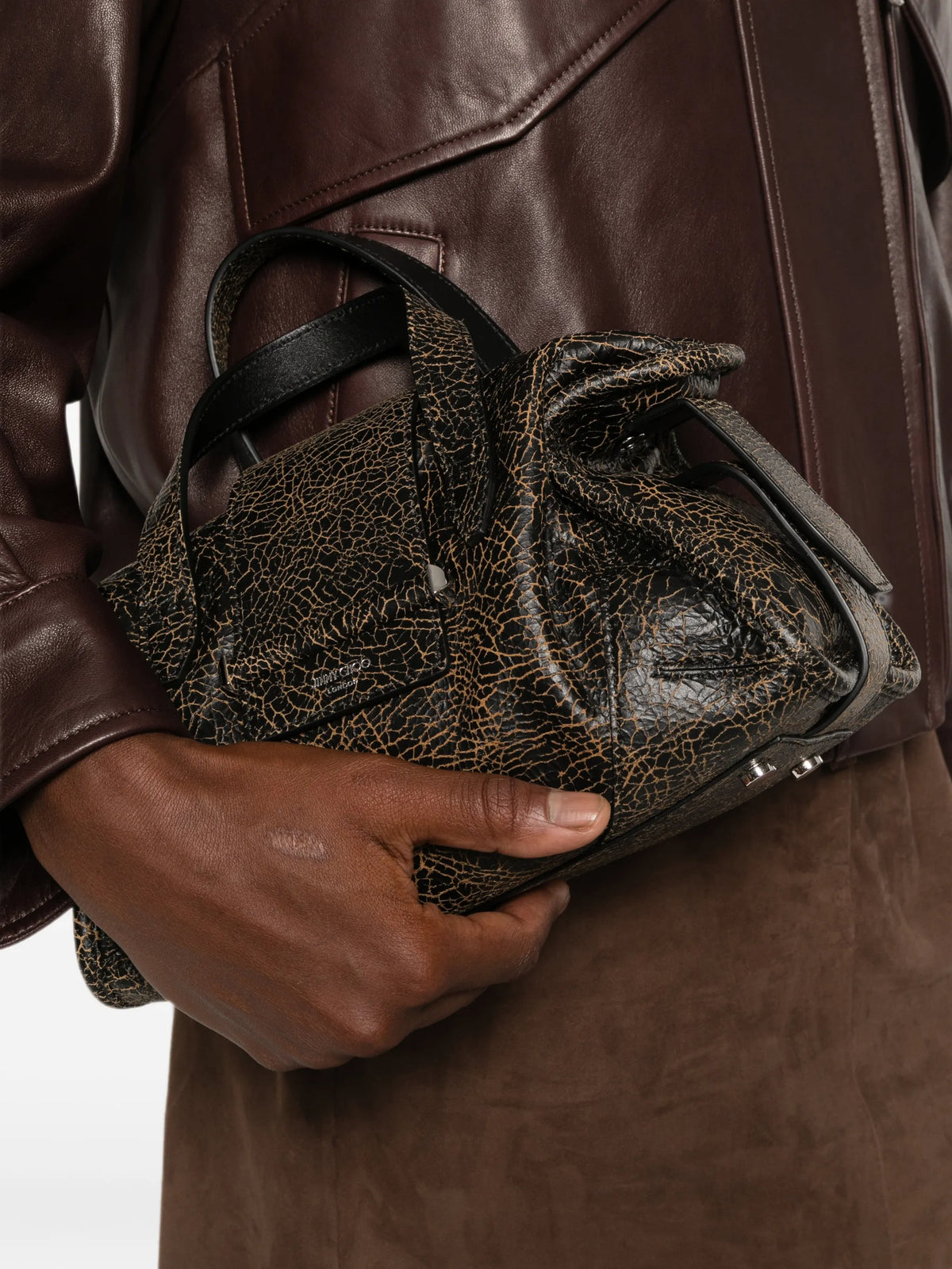 Barfilo cracked-effect tote bag