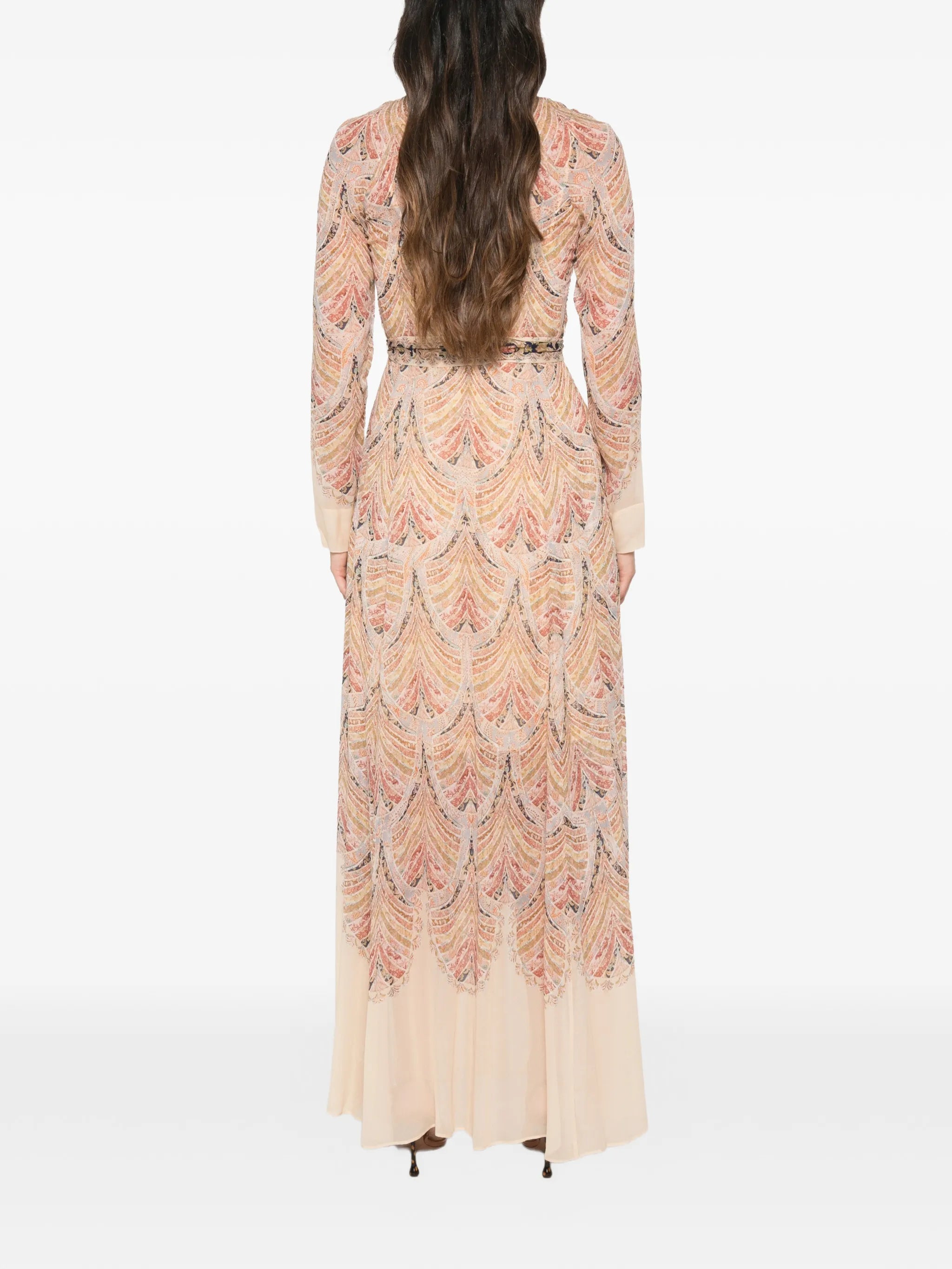 Valiant pussy-bow paisley-print maxi dress