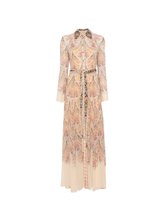 Valiant pussy-bow paisley-print maxi dress