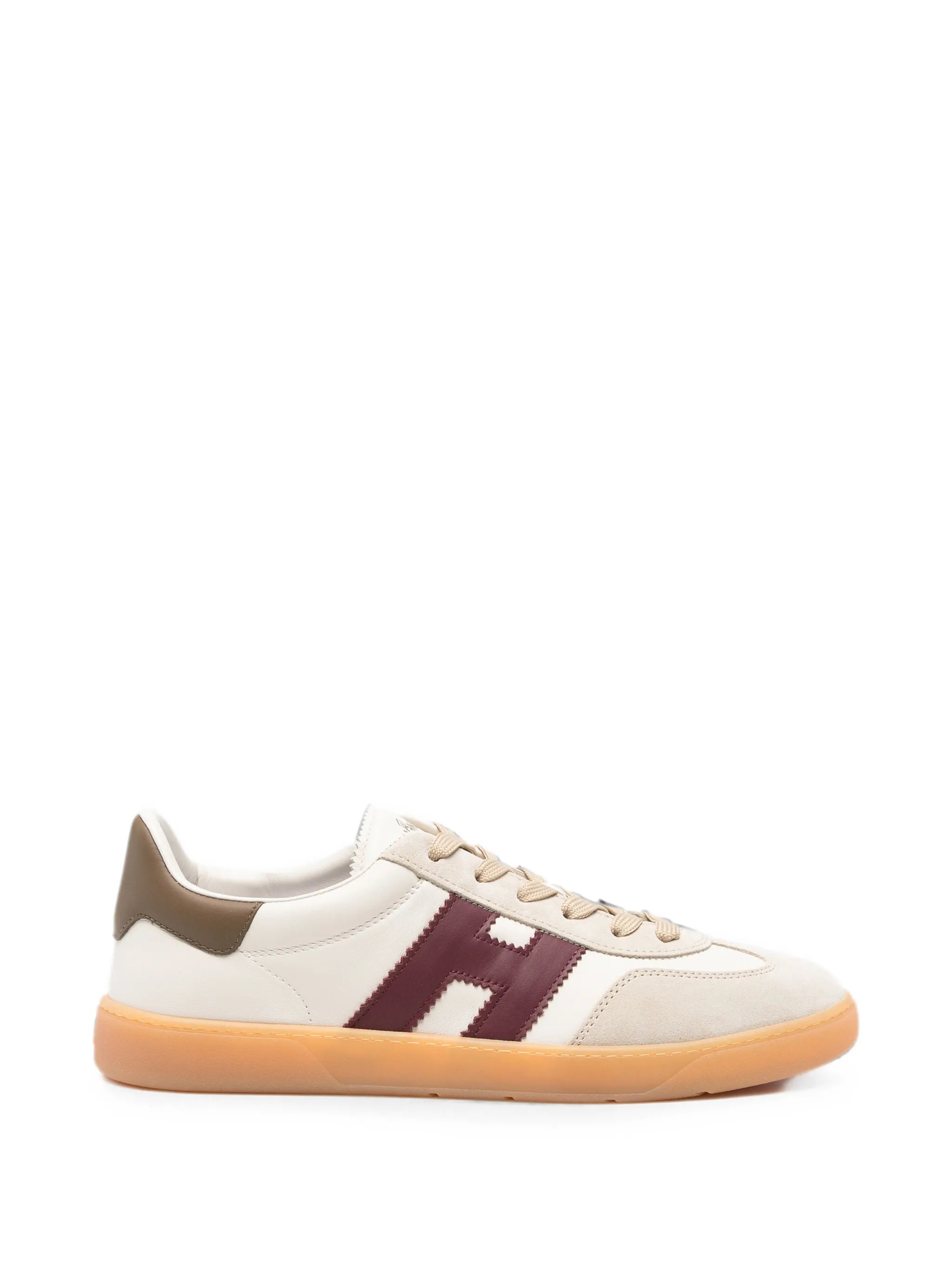 Cool logo-patch lace-up sneakers