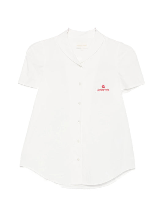 logo-embroidered short-sleeve shirt