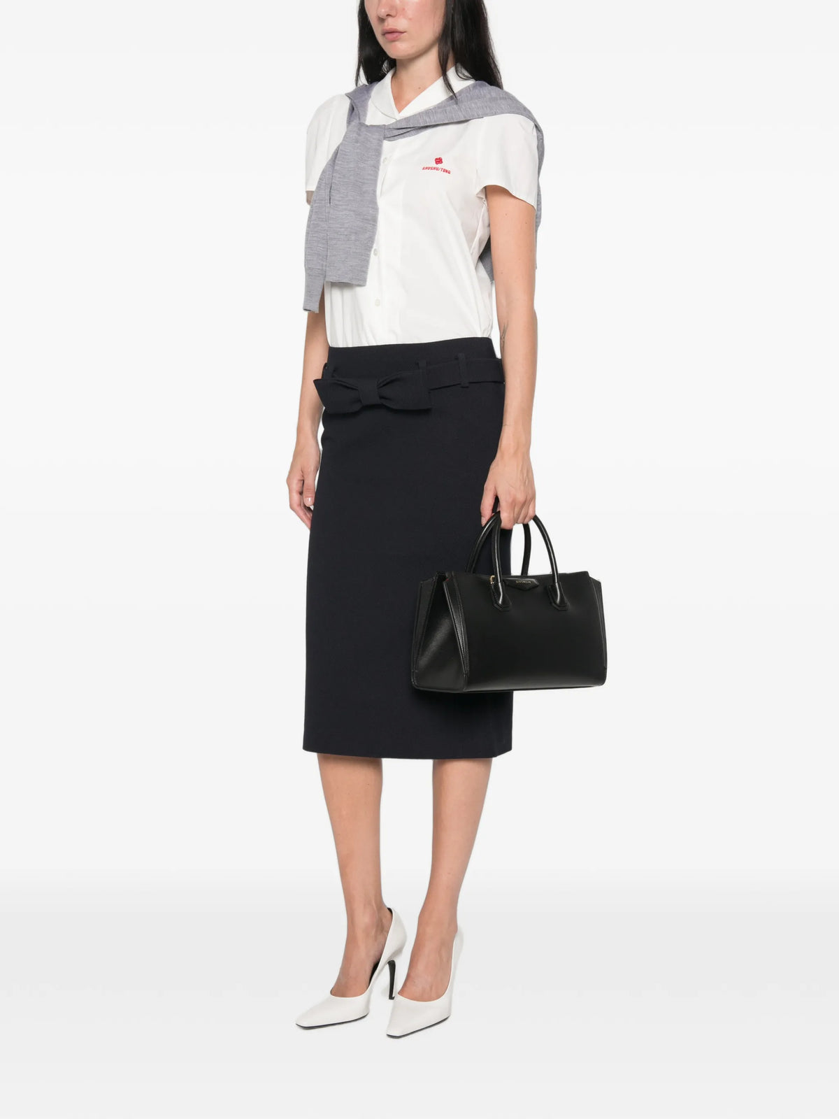 logo-embroidered short-sleeve shirt