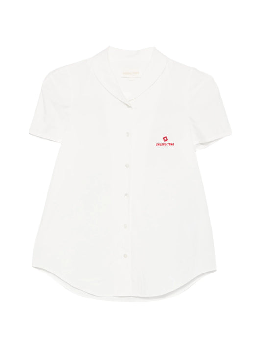 logo-embroidered short-sleeve shirt