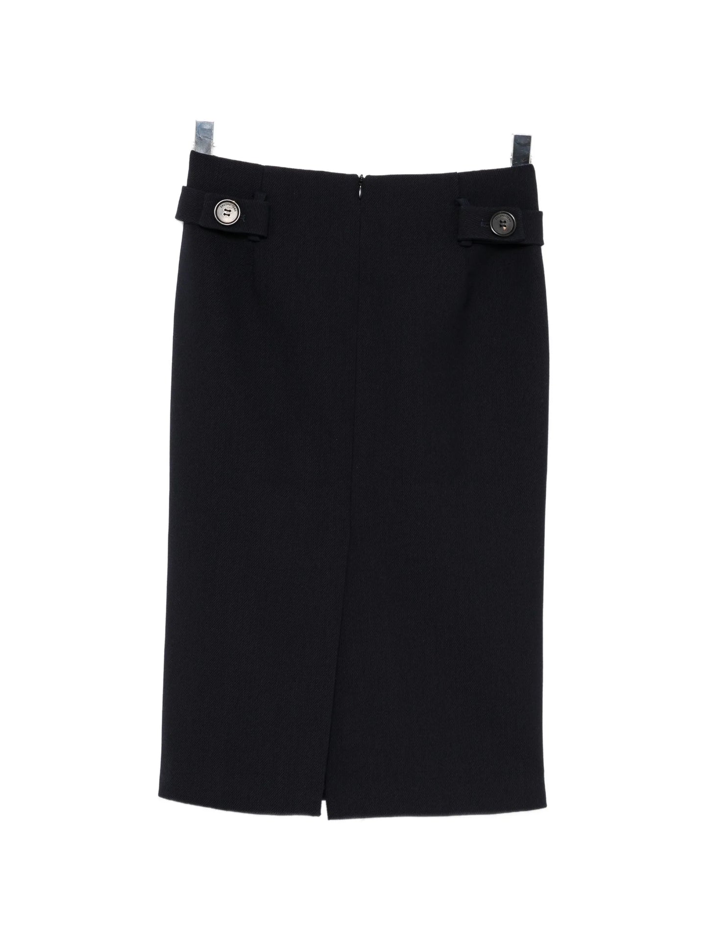 bow-detail wool skirt