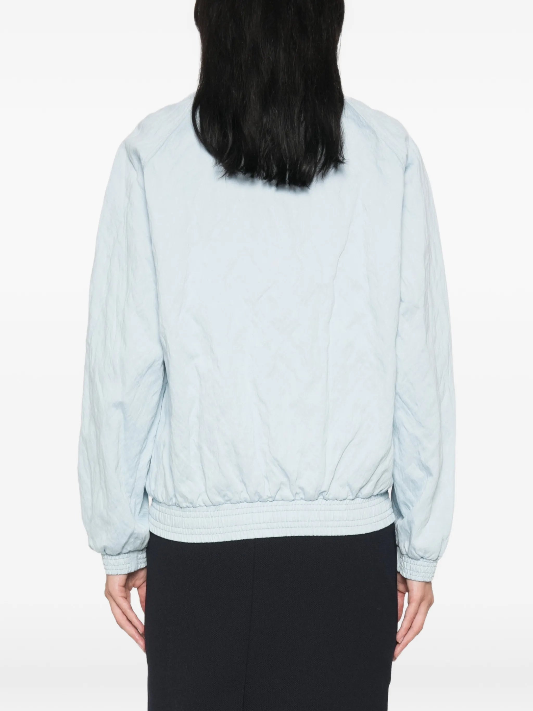 ruffled crinkle-effect jacket