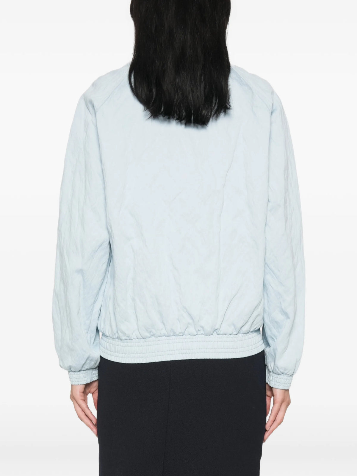 ruffled crinkle-effect jacket