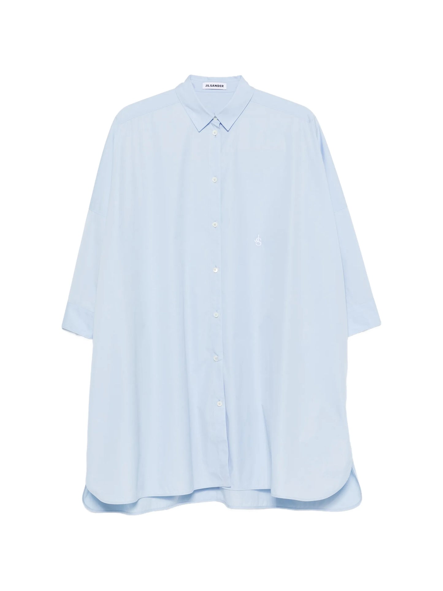 oversized curved-hem shirt