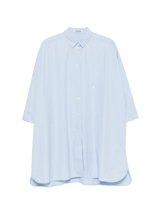 oversized curved-hem shirt